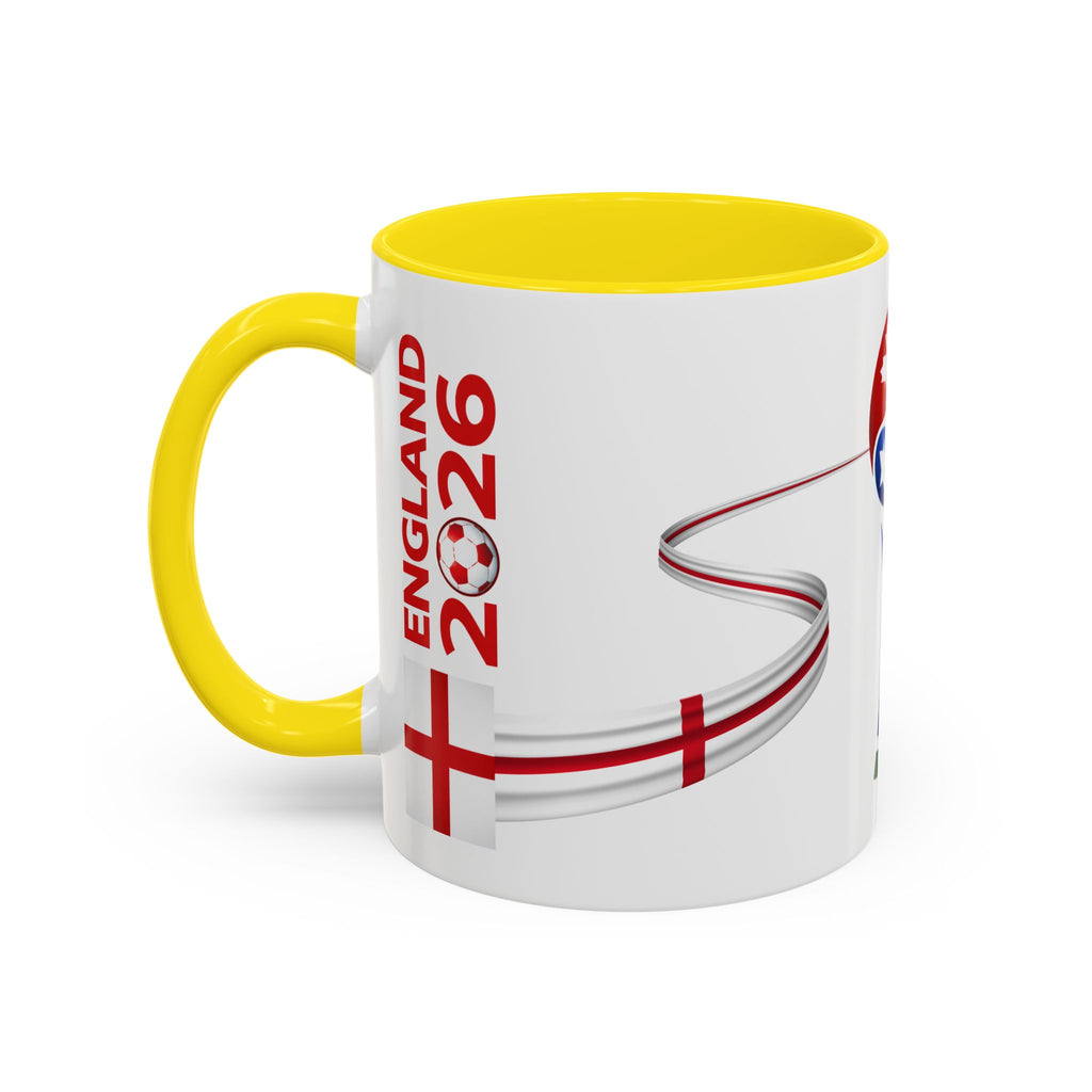 England 2026 Soccer Cup Accent Coffee Mug