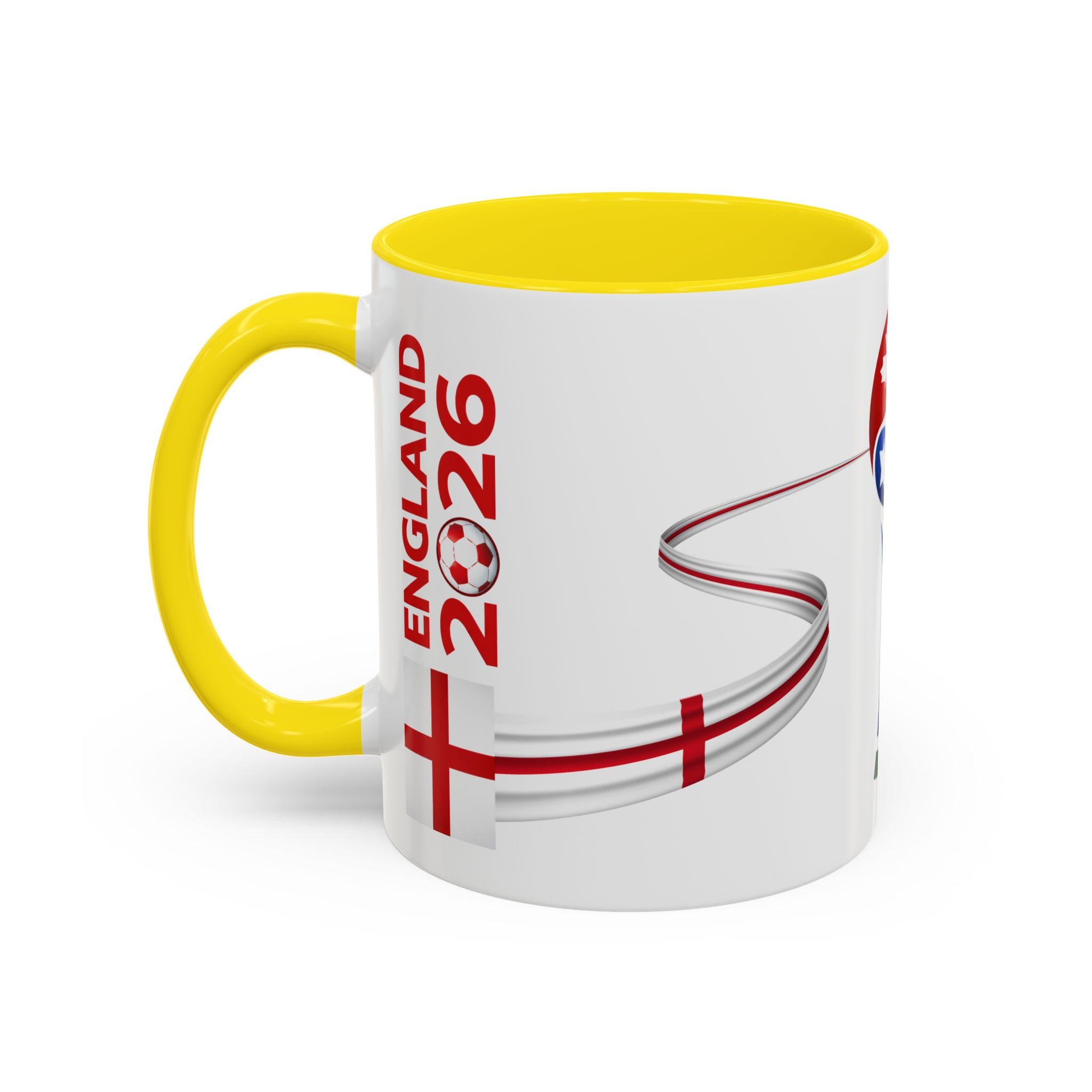 England 2026 Soccer Cup Accent Coffee Mug