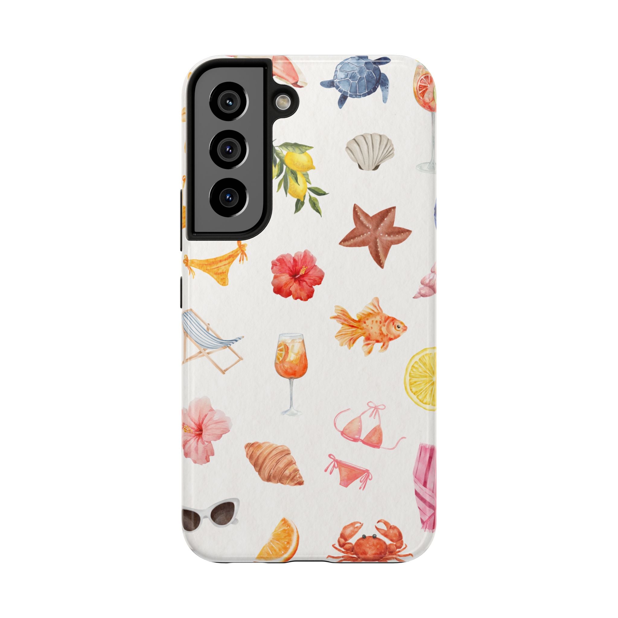 Summer Seashells Pattern Tough Phone Case — Beach Vacation Phone Cover