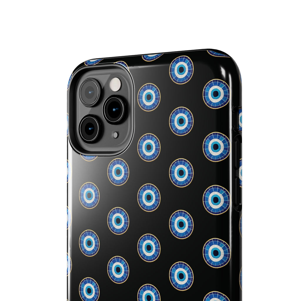 Evil Eye Pattern Tough Phone Case — Protective Blue Nazar Design