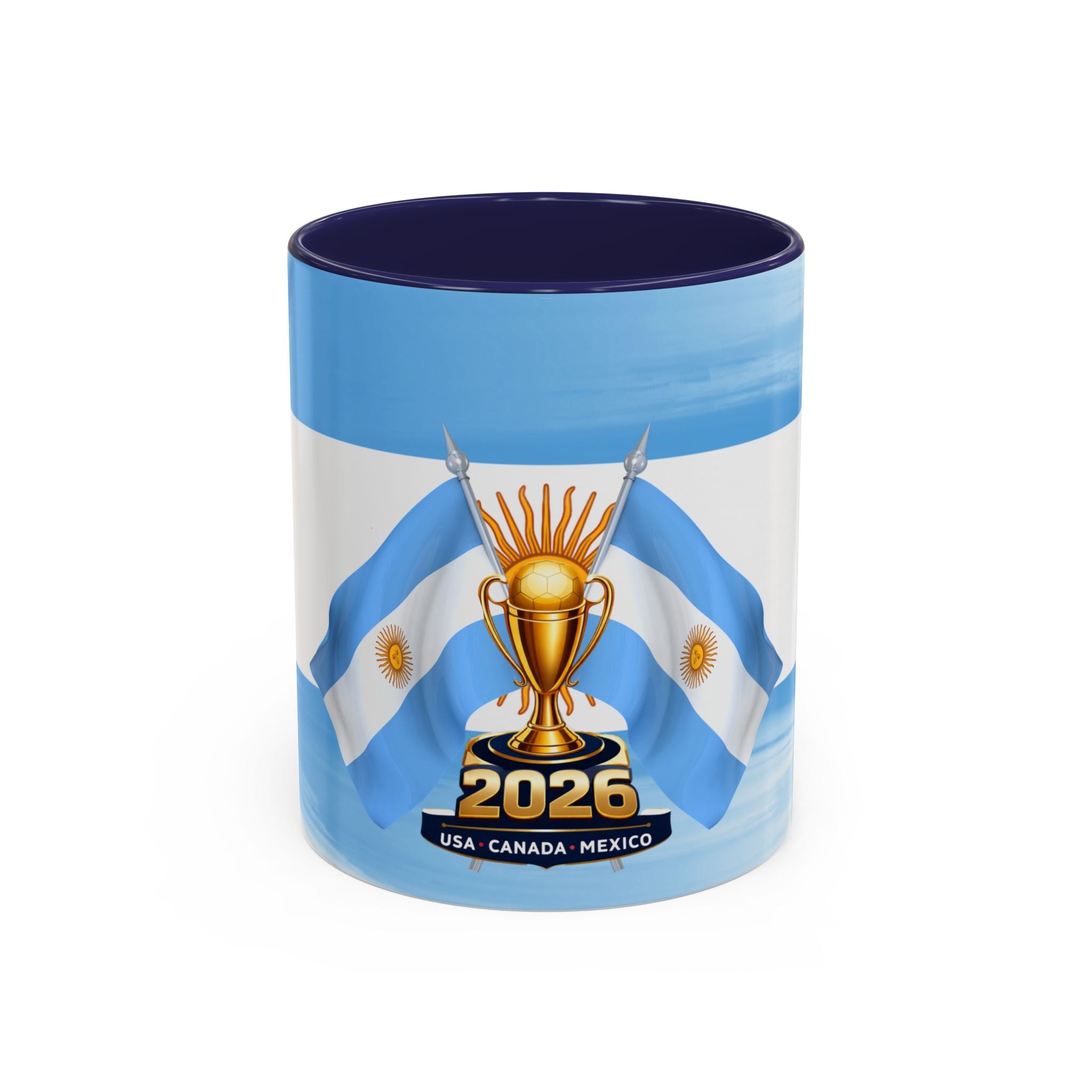 Argentina 2026 Soccer Trophy Coffee Mug – Copa USA Canada Mexico Fan Gift