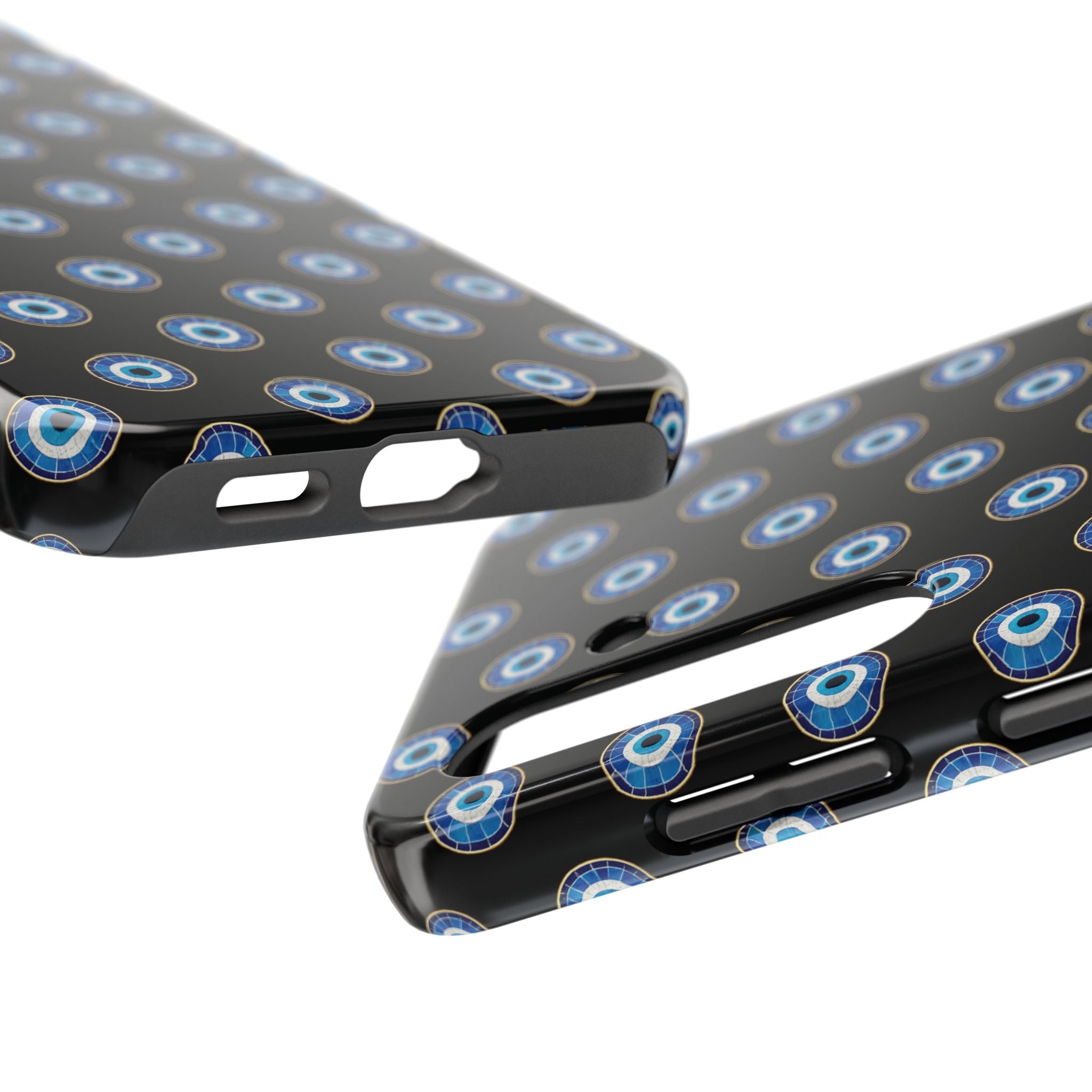 Evil Eye Pattern Tough Phone Case — Protective Blue Nazar Design