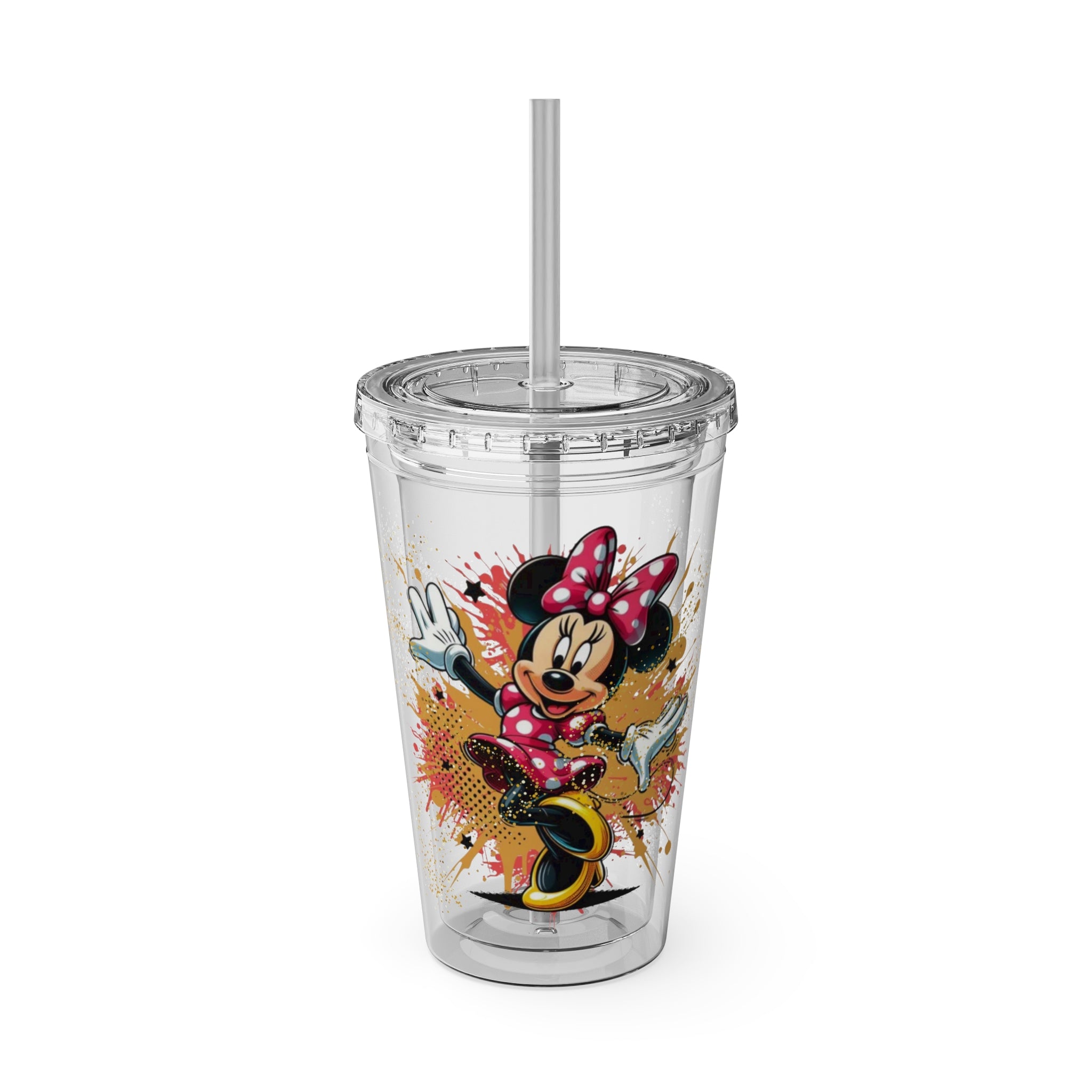 Minnie Mouse Sunsplash 16oz Tumbler with Straw