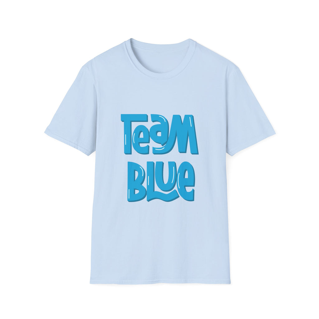 Team Blue Baby Gender T-Shirt — Retro Wave Graphic Tee