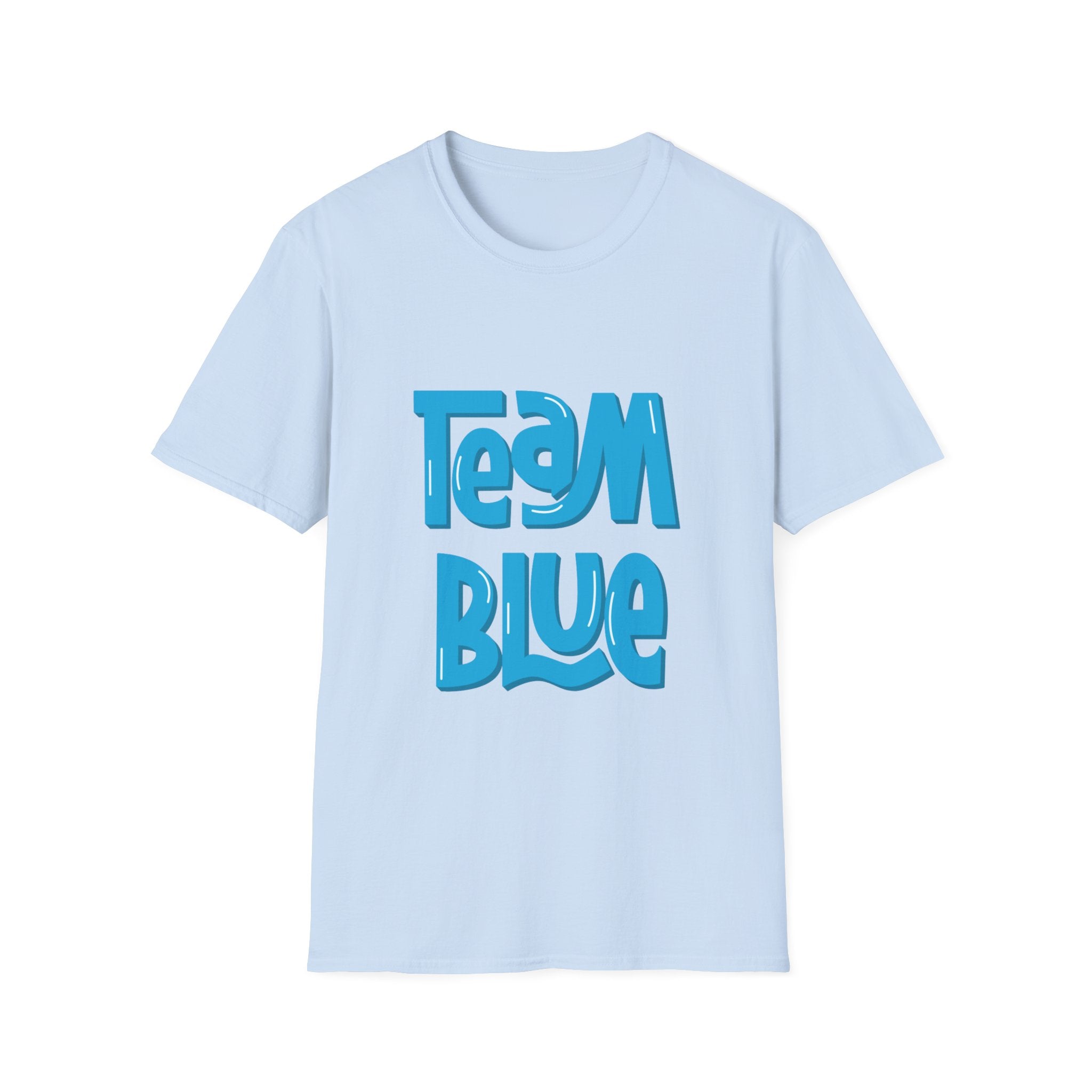Team Blue Baby Gender T-Shirt — Retro Wave Graphic Tee