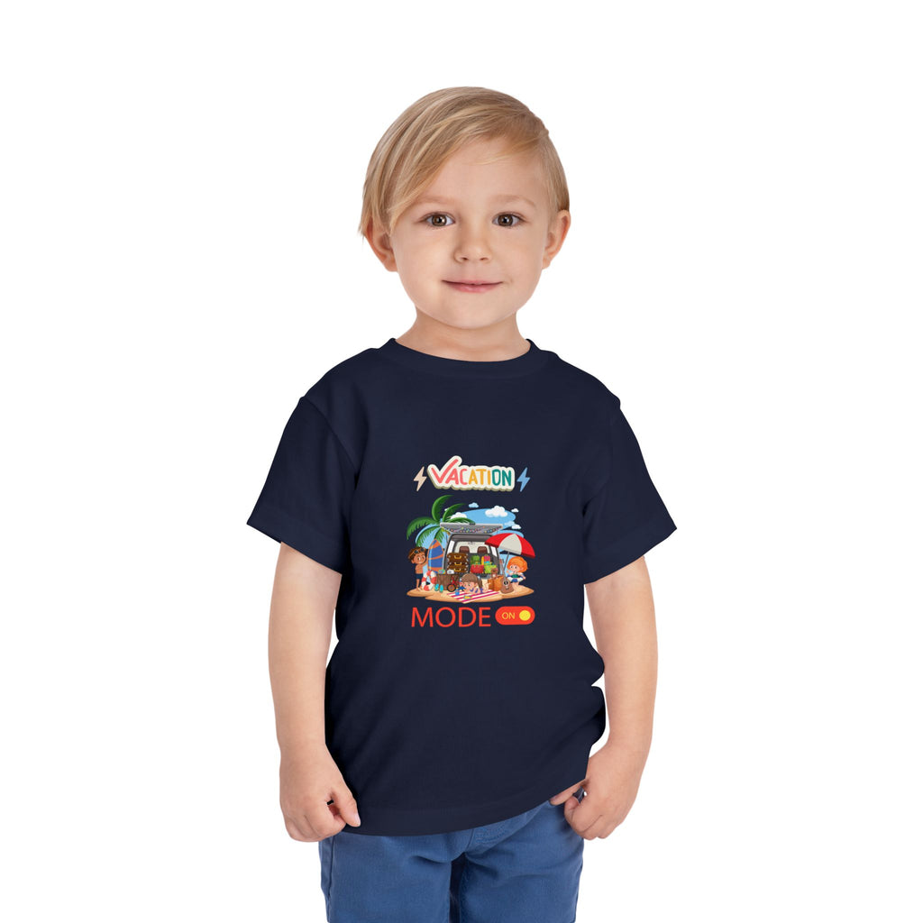 Toddler Tee – "Vacation Mode" Beach Graphic Kids Shirt
