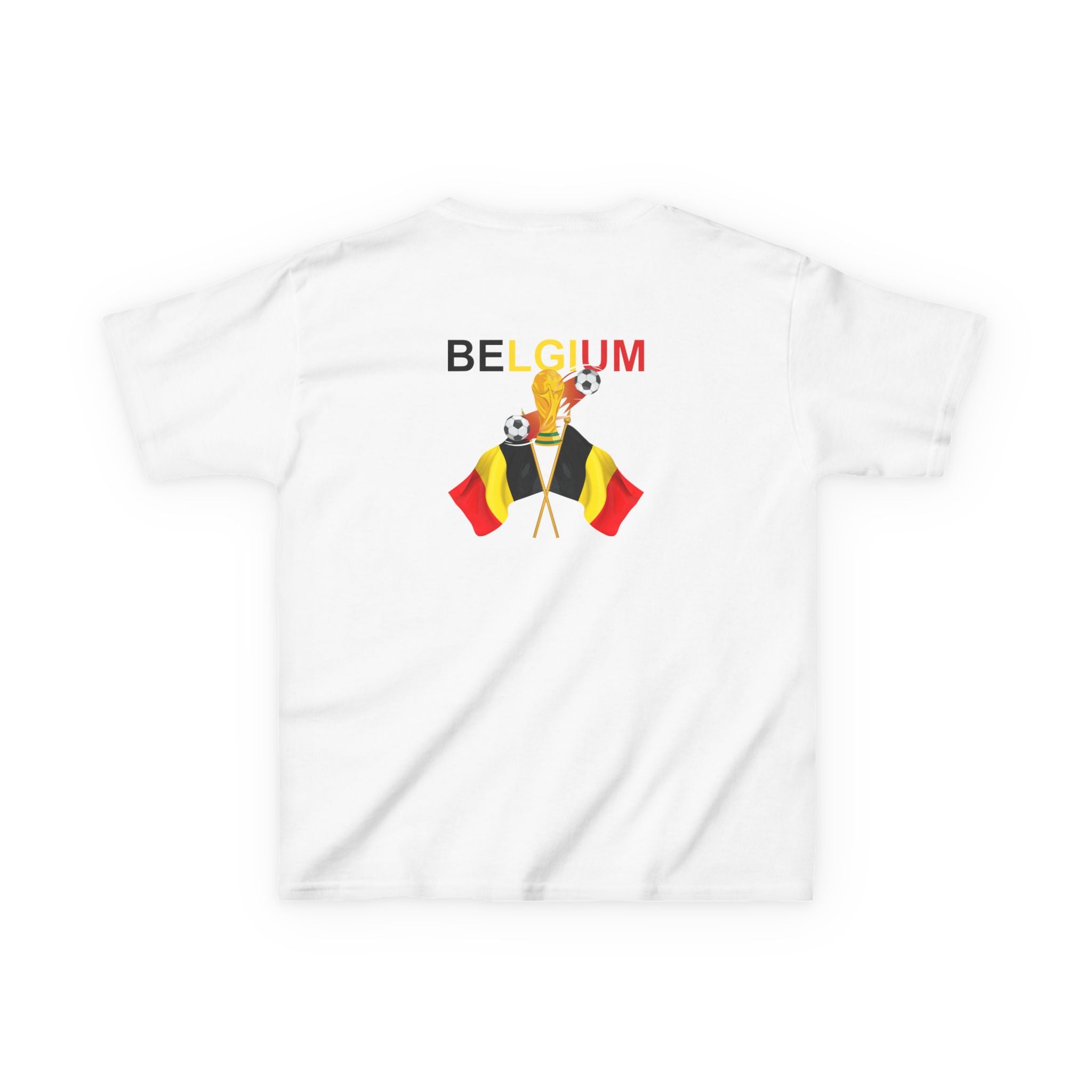 Belgium Kids T‑Shirt — Belgian Flag & Soccer Fan Tee for Children