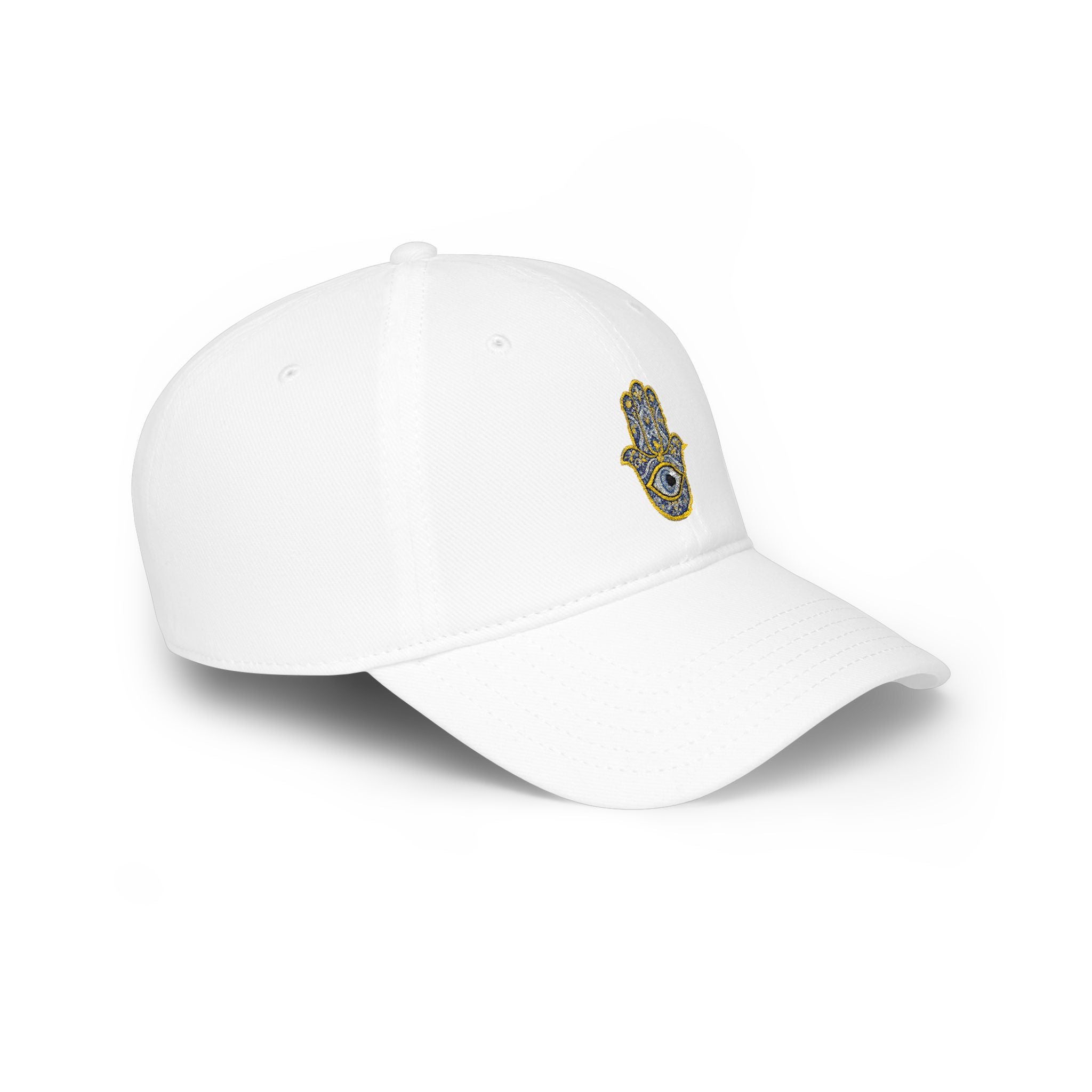 Hamsa Hand Embroidered Baseball Cap — Protective Eye Dad Hat