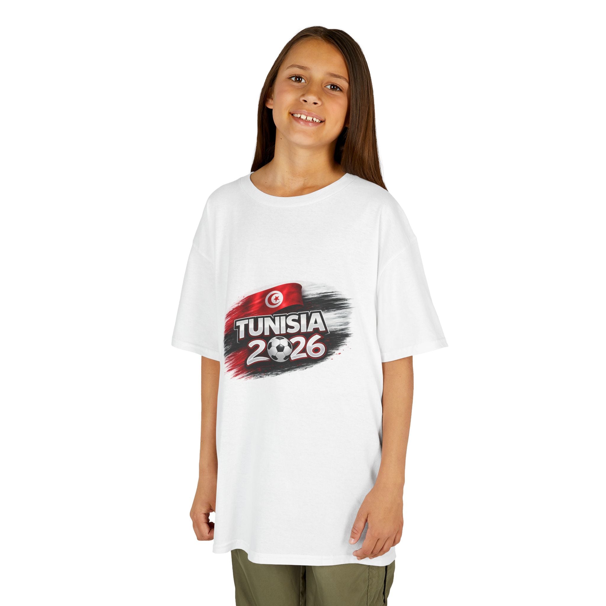 Tunisia 2026 Kids T-Shirt — Tunisian Flag Youth Tee