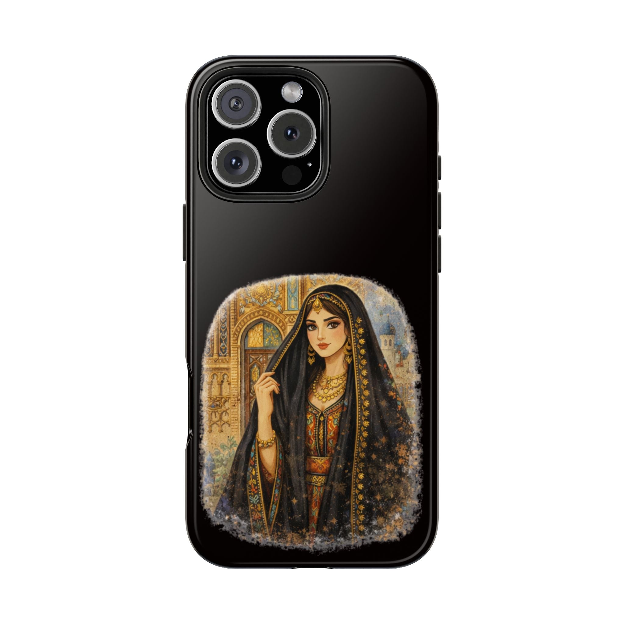 Elegant Persian Princess Tough Phone Case – Vintage Middle Eastern Art iPhone Cover