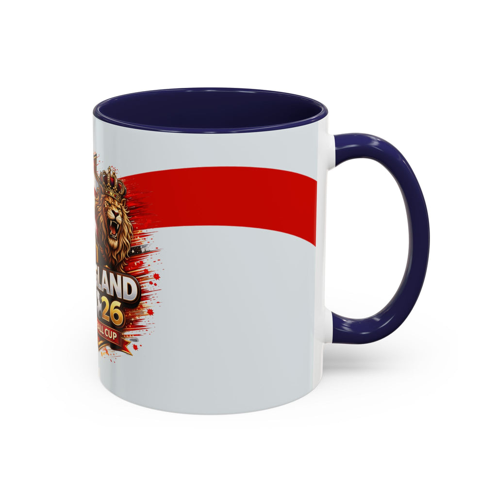 England 2026 Football Cup Accent Mug — Lion & St. George Soccer Coffee Cup (11/15oz)