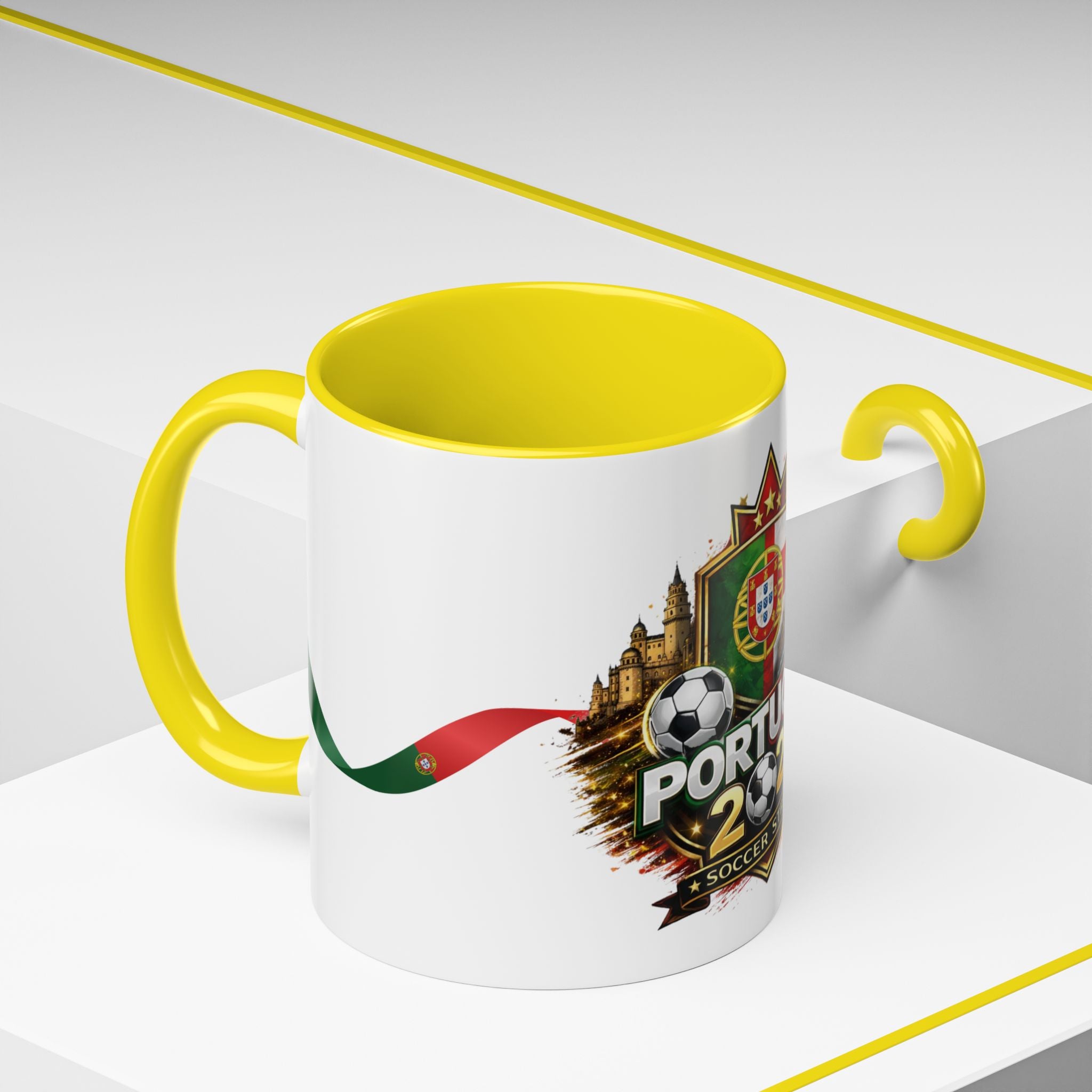 Portugal 2026 Soccer Mug – Portugal Flag & Crest Accent Coffee Cup
