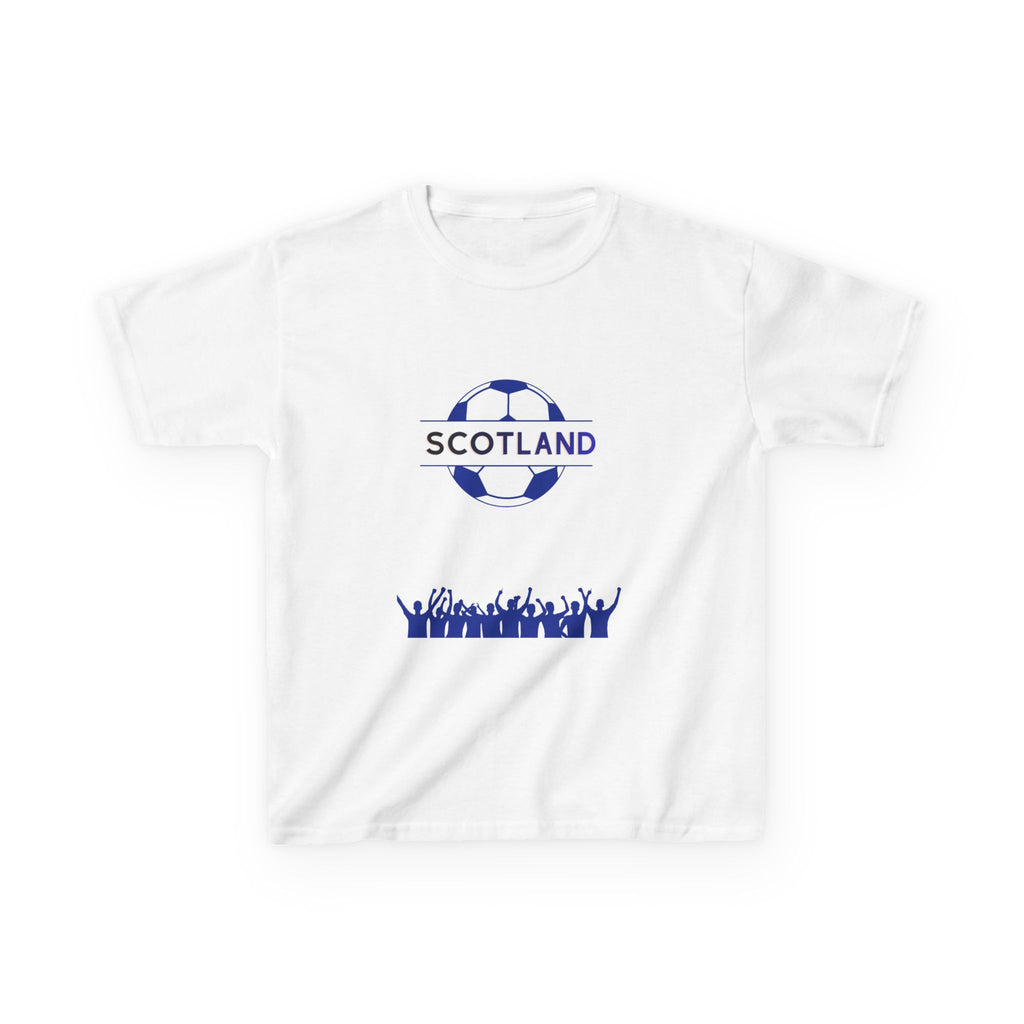Scotland Kids Soccer T‑Shirt — Scottish Flag Map & Fans Tee