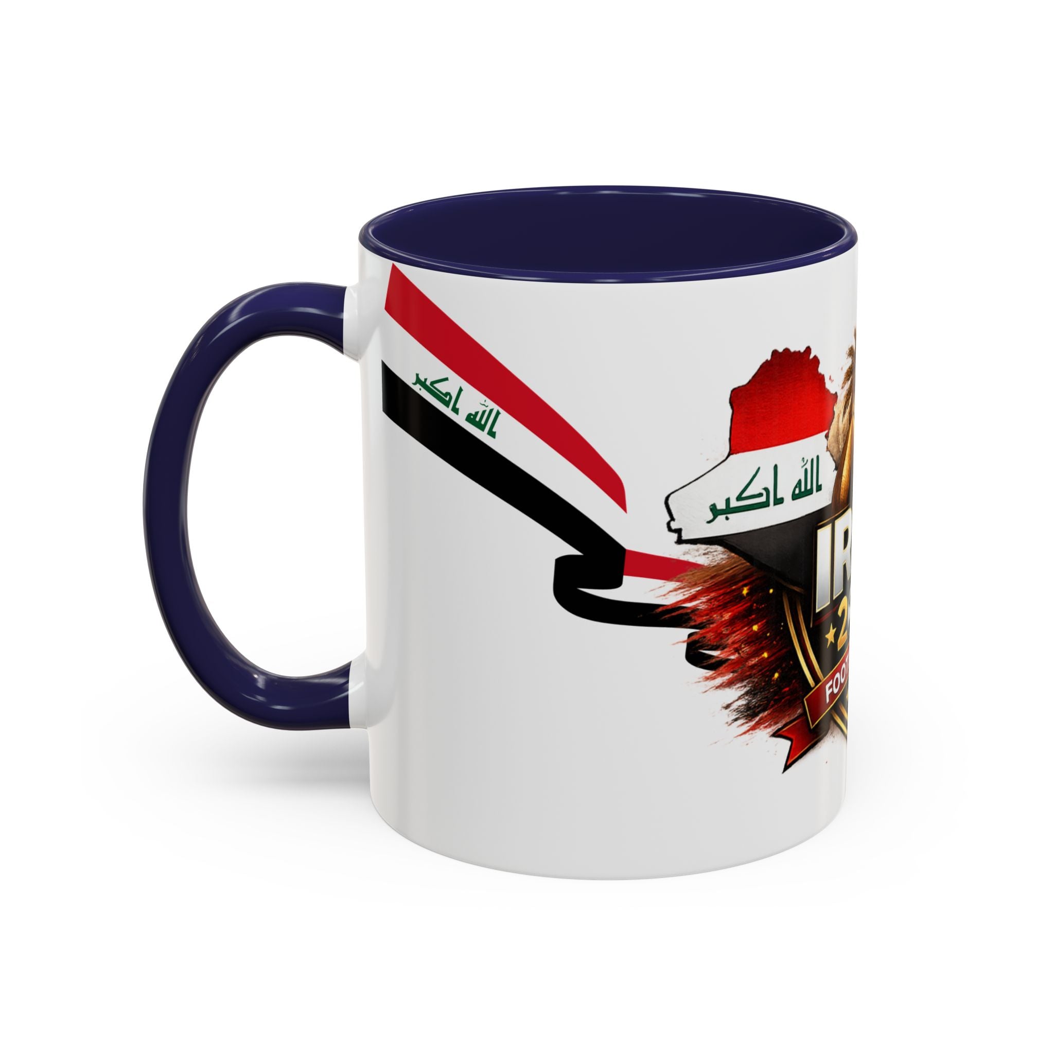 Iraq 2026 Football Cup Accent Coffee Mug – National Team Soccer Fan Gift