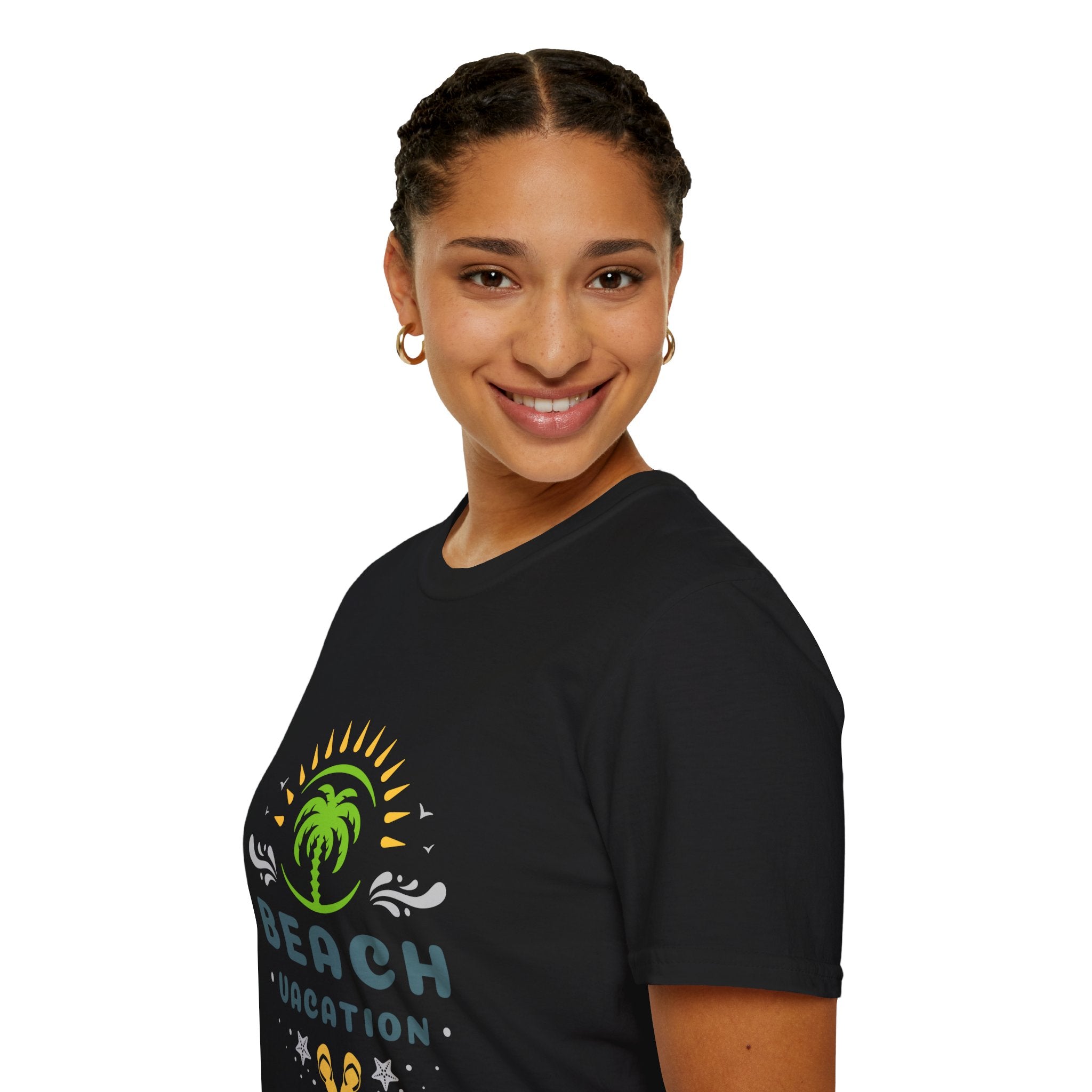Beach Vacation T-Shirt — Palm Tree Sunset Graphic Tee