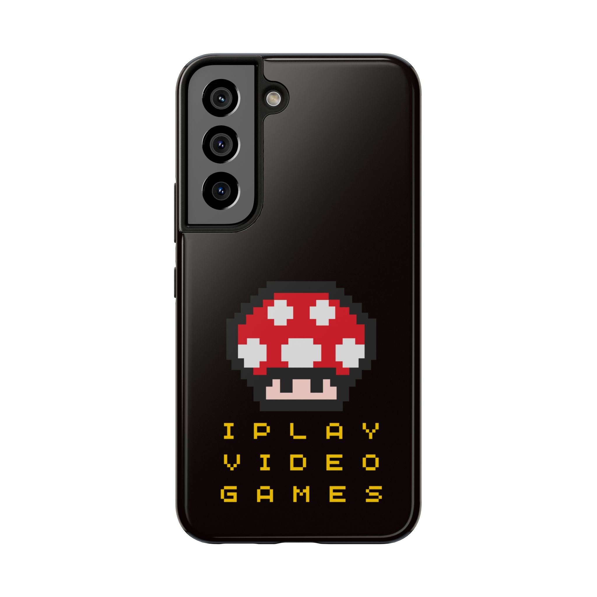 I Play Video Games Pixel Mushroom Phone Case — Tough Protective Gamer Case