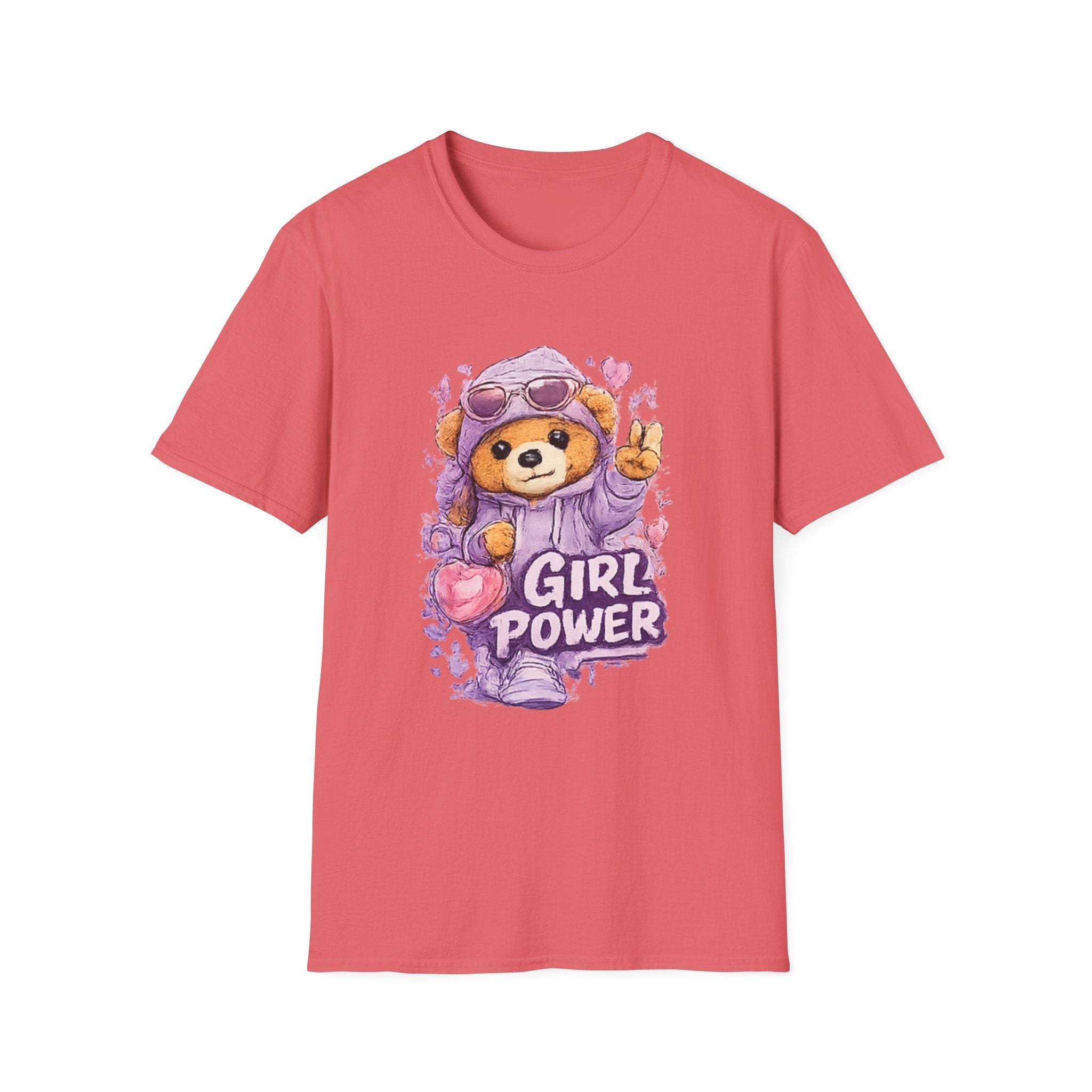 Girl Power Bear T-Shirt — Cute Feminist Graphic Tee