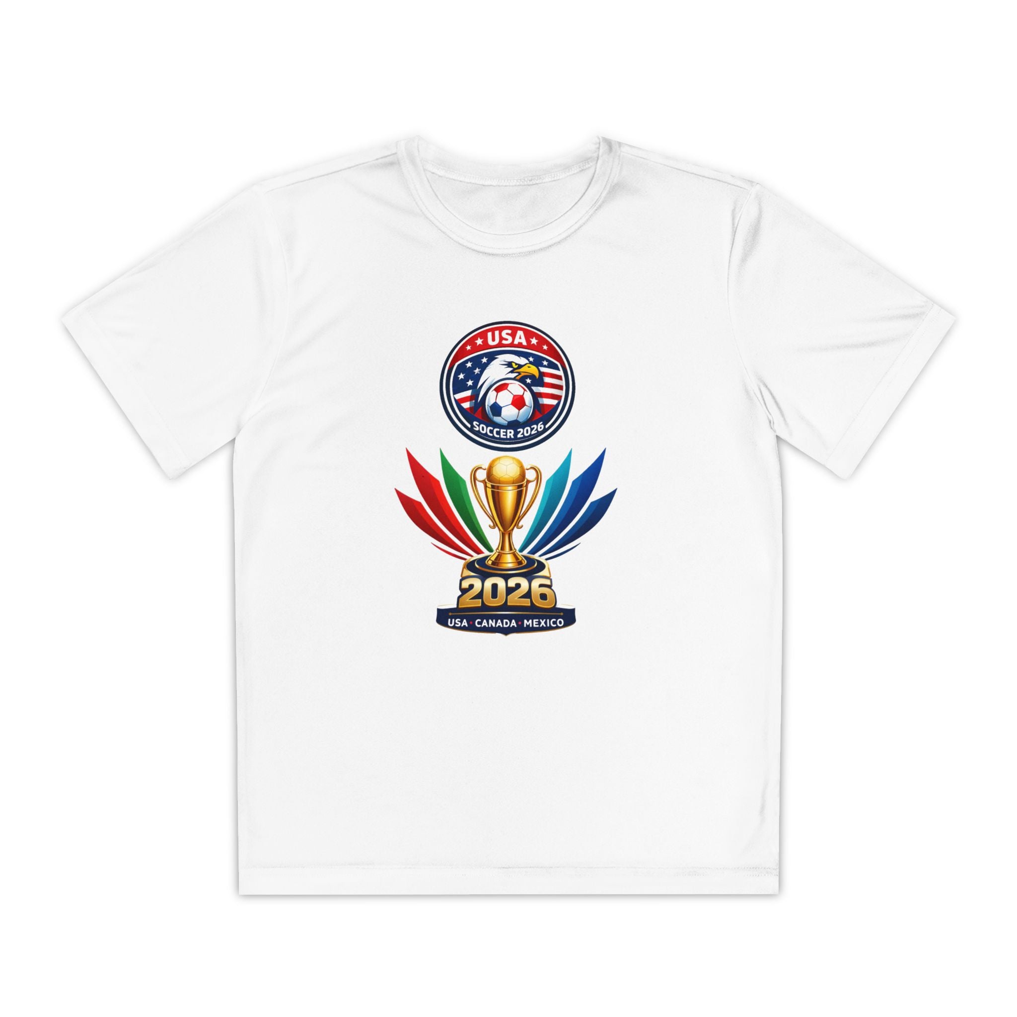 Youth Soccer Champion Tee – 2026 USA Canada Trophy Design