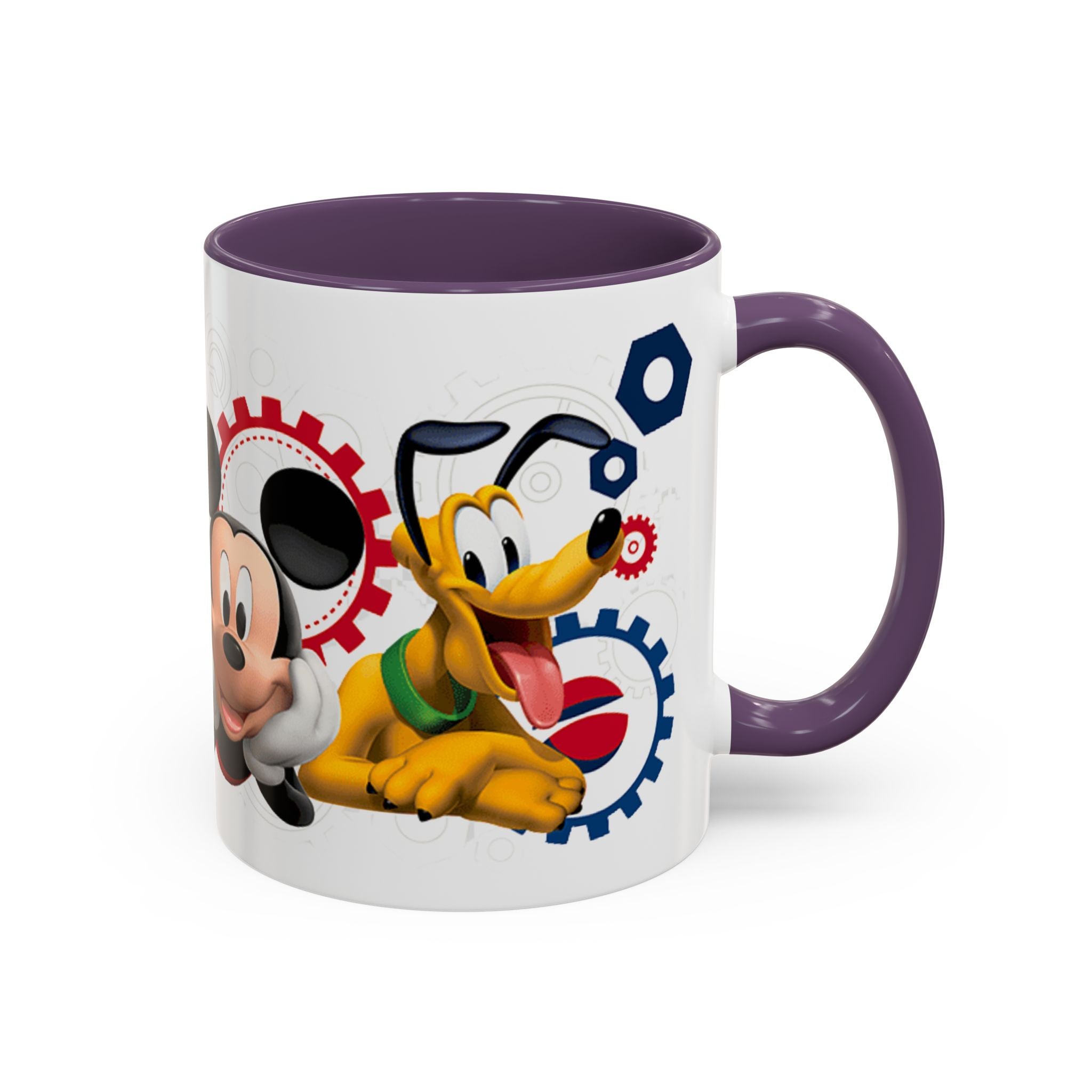 Disney Mickey & Friends Accent Coffee Mug – Mickey, Goofy & Pluto Cartoon Gift (11oz)