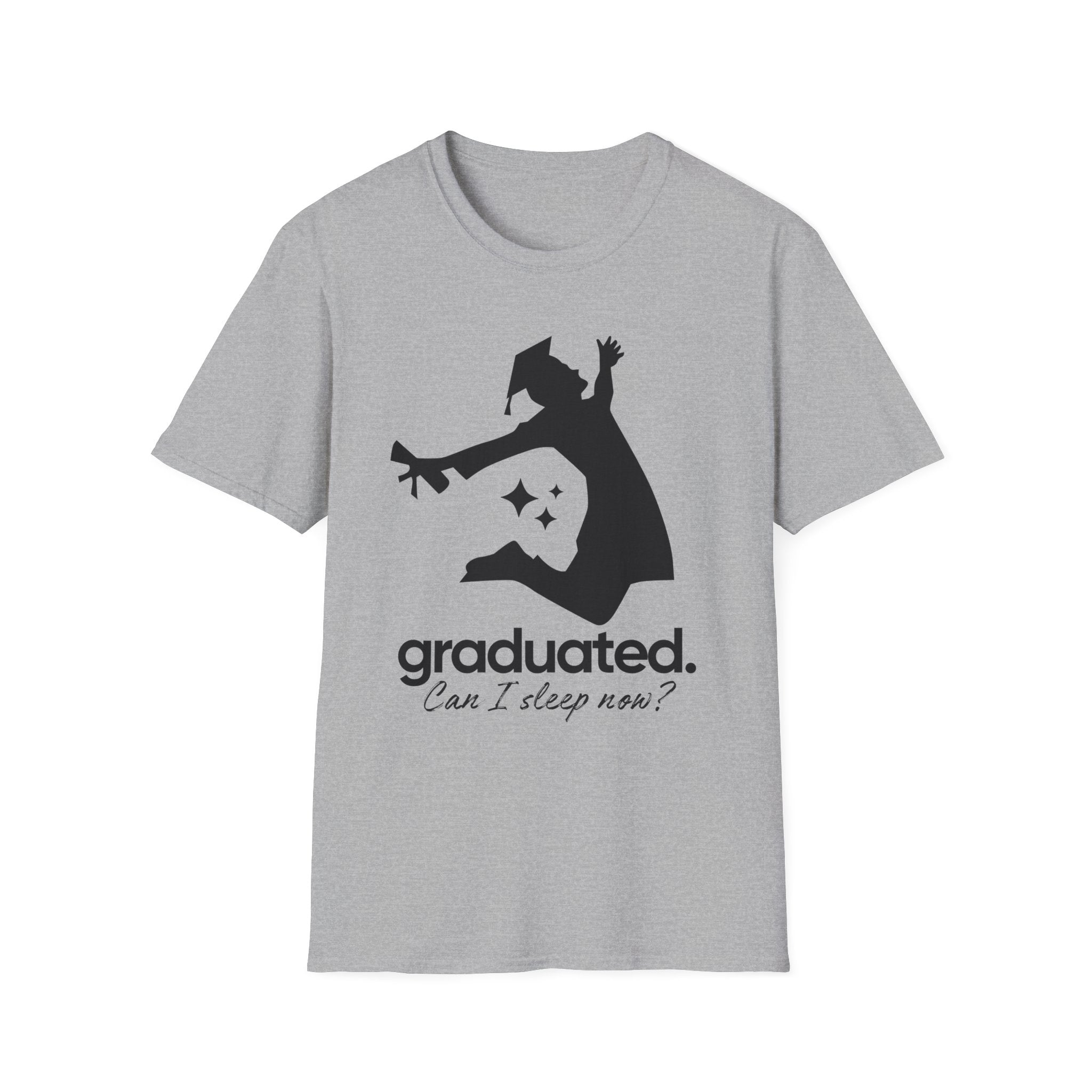 Graduated. Can I Sleep Now? T-Shirt - Funny Graduation Tee