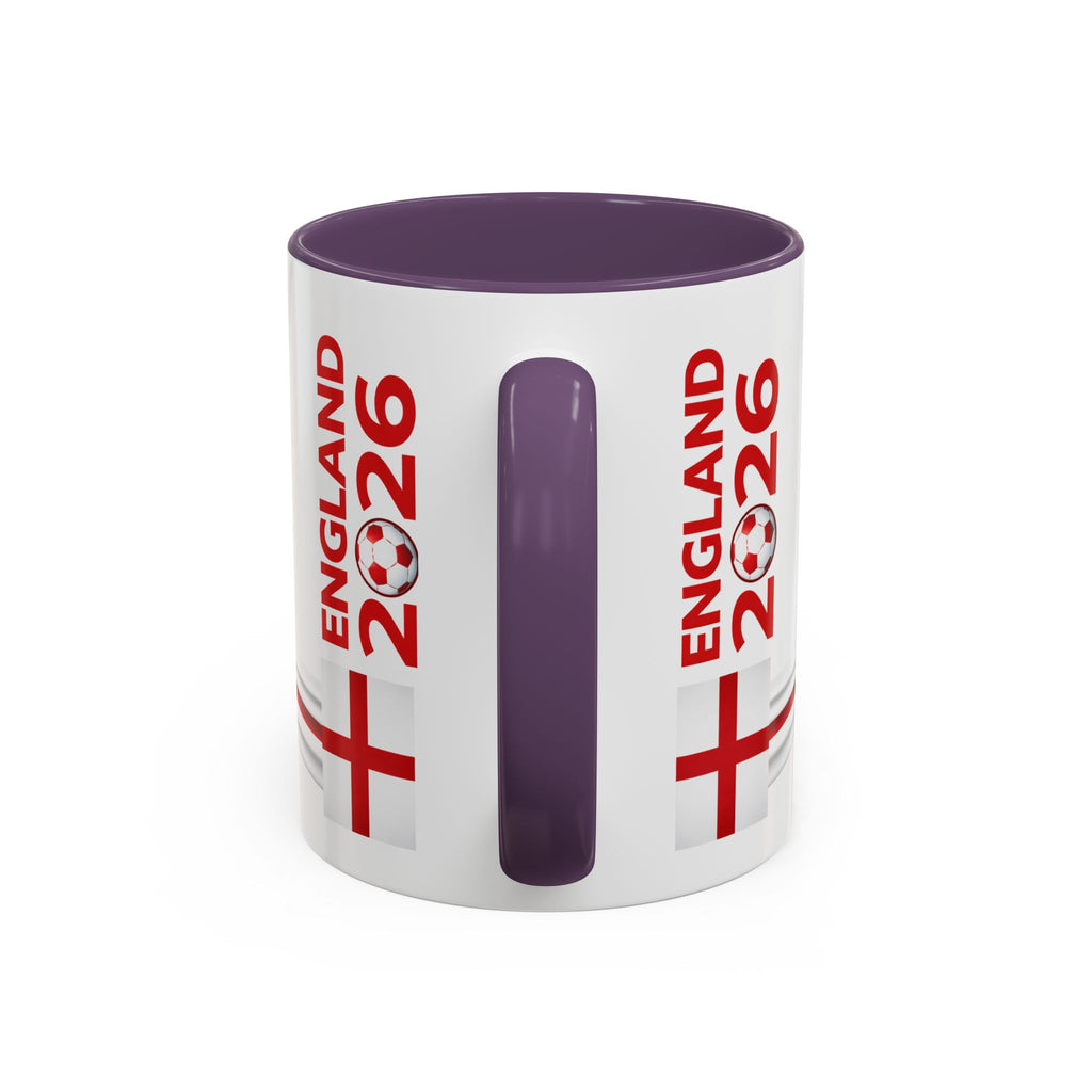 England 2026 Soccer Cup Accent Coffee Mug