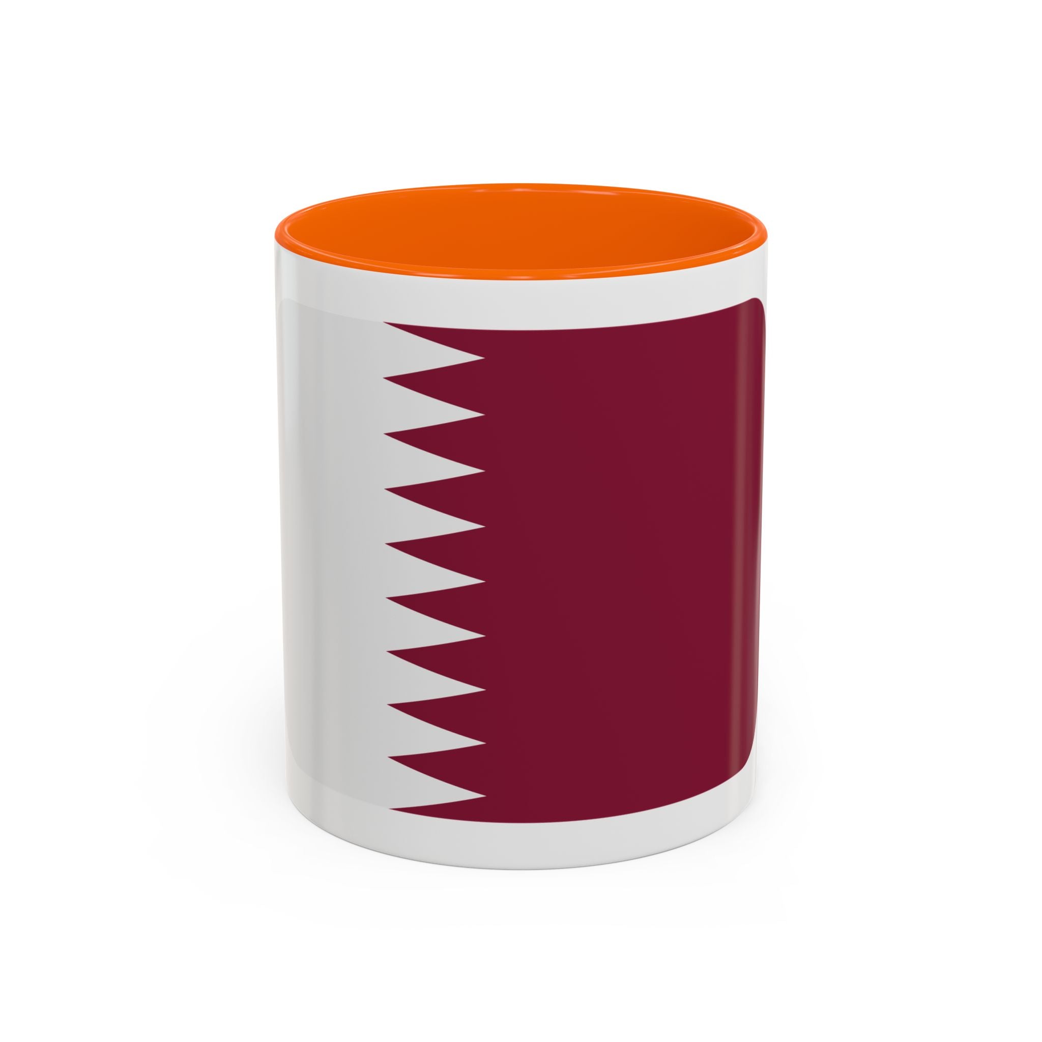 Qatar Flag Accent Coffee Mug – Maroon & White National Pride 11/15oz