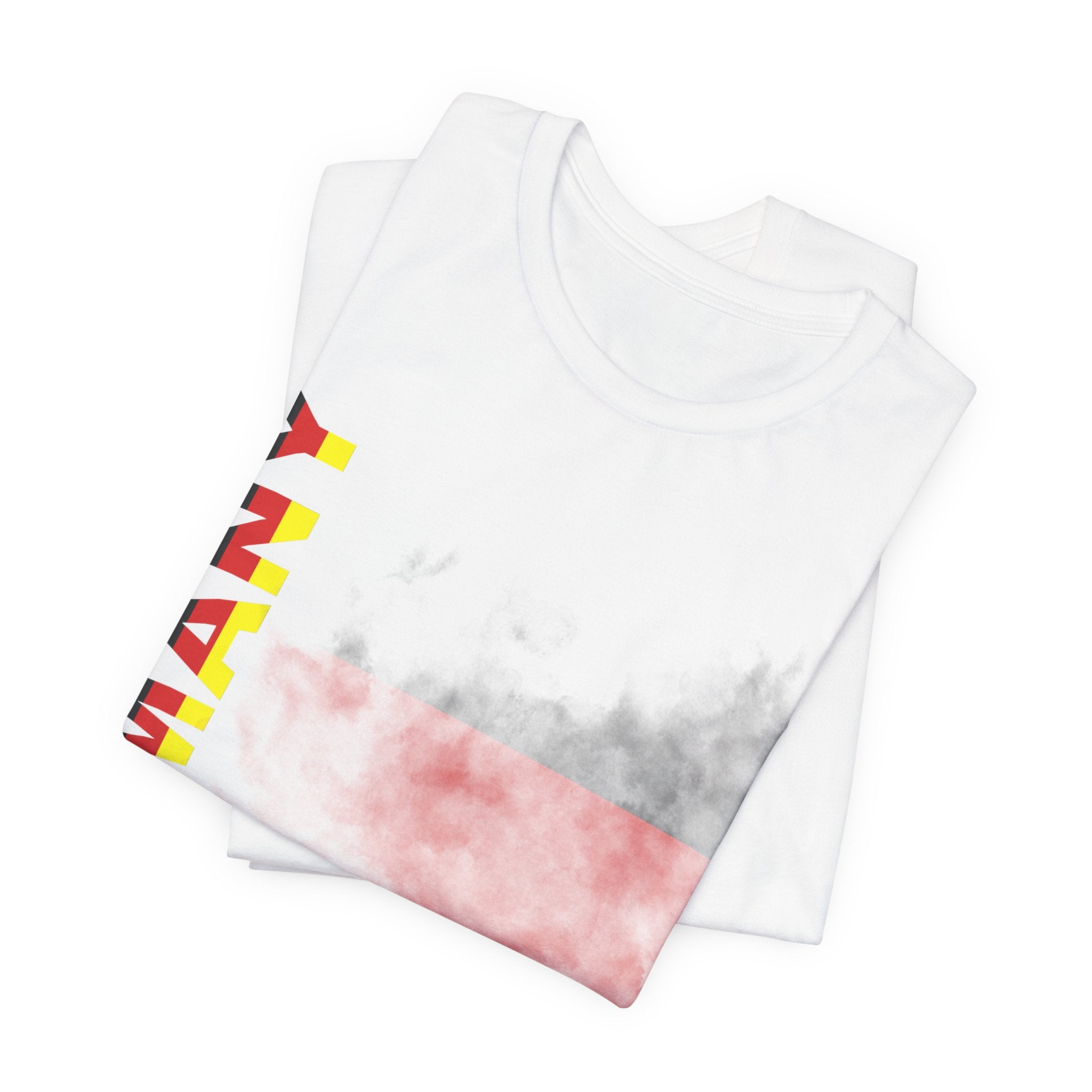 Germany Flag Eagle Tee — German Pride T‑Shirt (Smoky Flag Front, Coat of Arms Back)