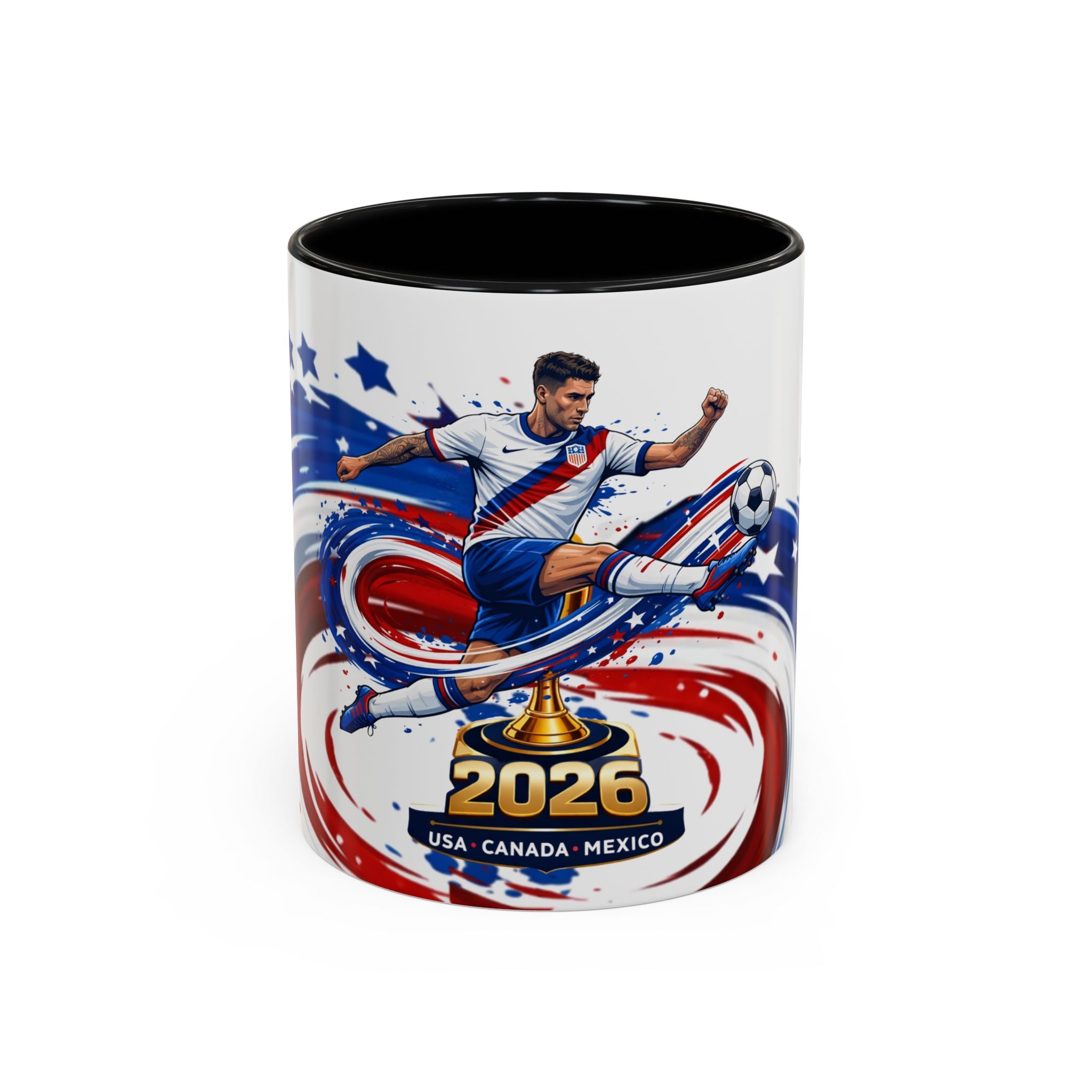 2026 CONCACAF Soccer Champion Accent Mug — USA Canada Mexico  Cup Qualifier Design