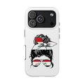 Iraq Flag Messy Bun Phone Case — Patriotic Sunglasses & Headscarf Tough Phone Case