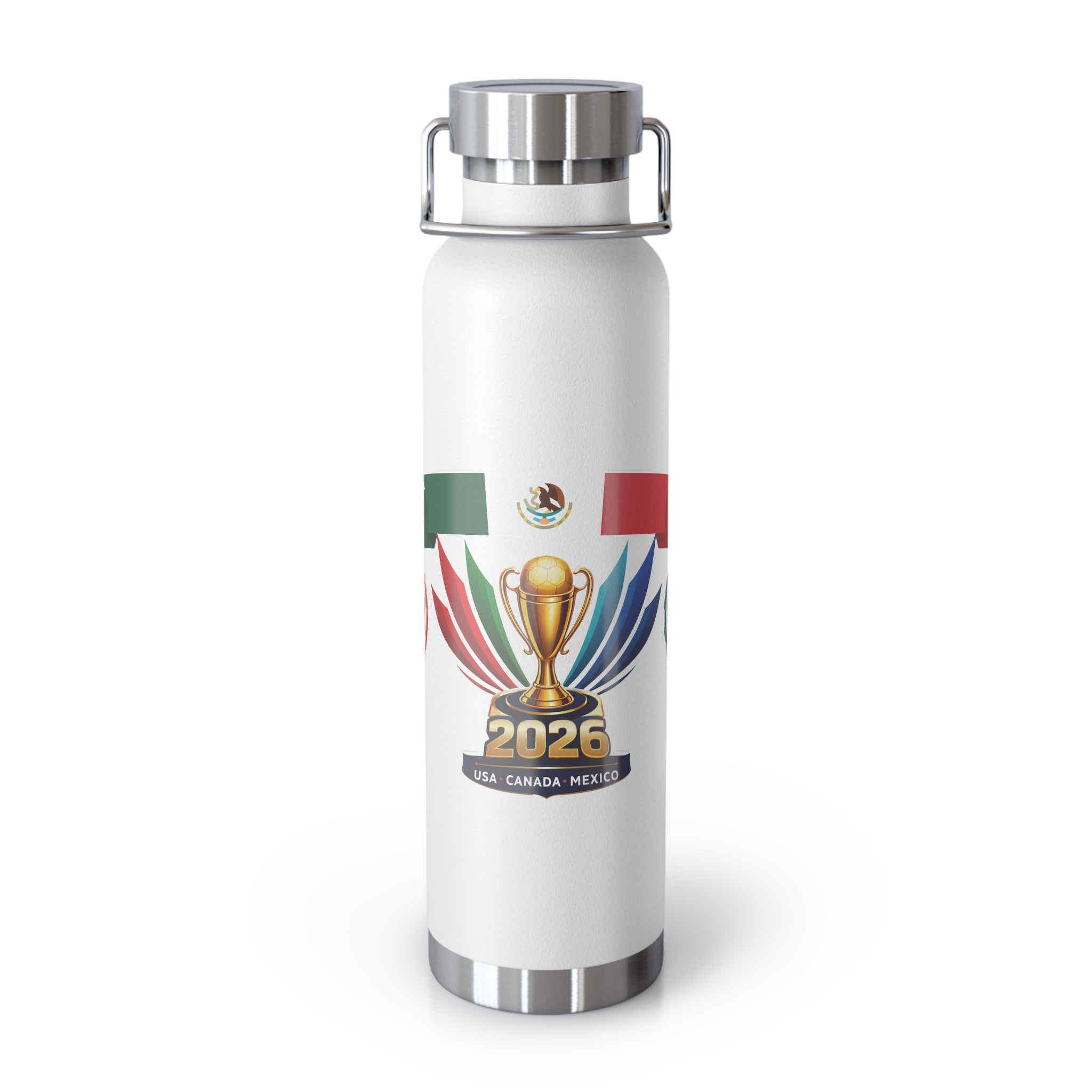 2026 Copa América Mexico Flag Insulated Bottle – 22oz Vacuum Thermos