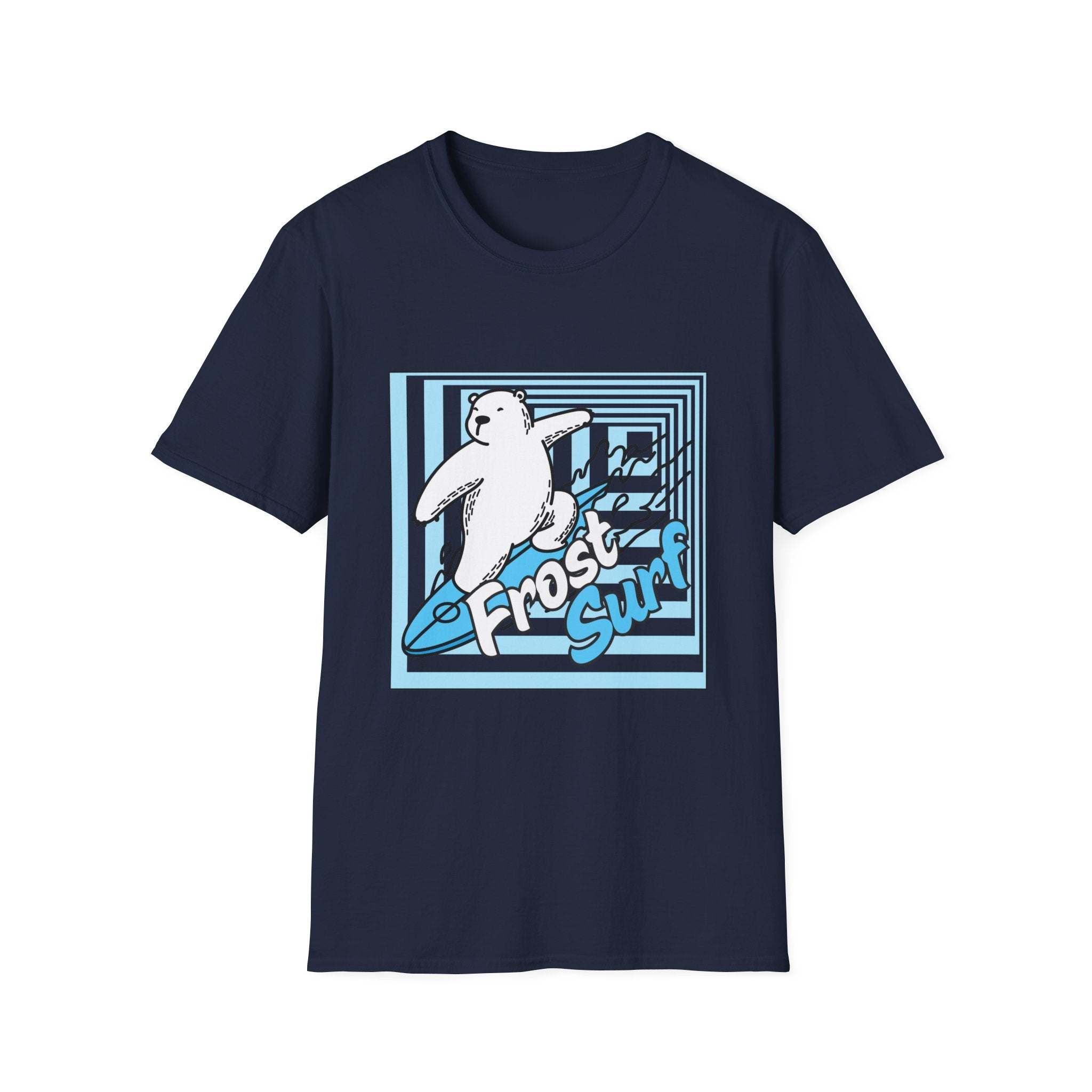 Polar Bear Surf T-Shirt — "Frost Surf" Cute Winter Surfing Graphic Tee