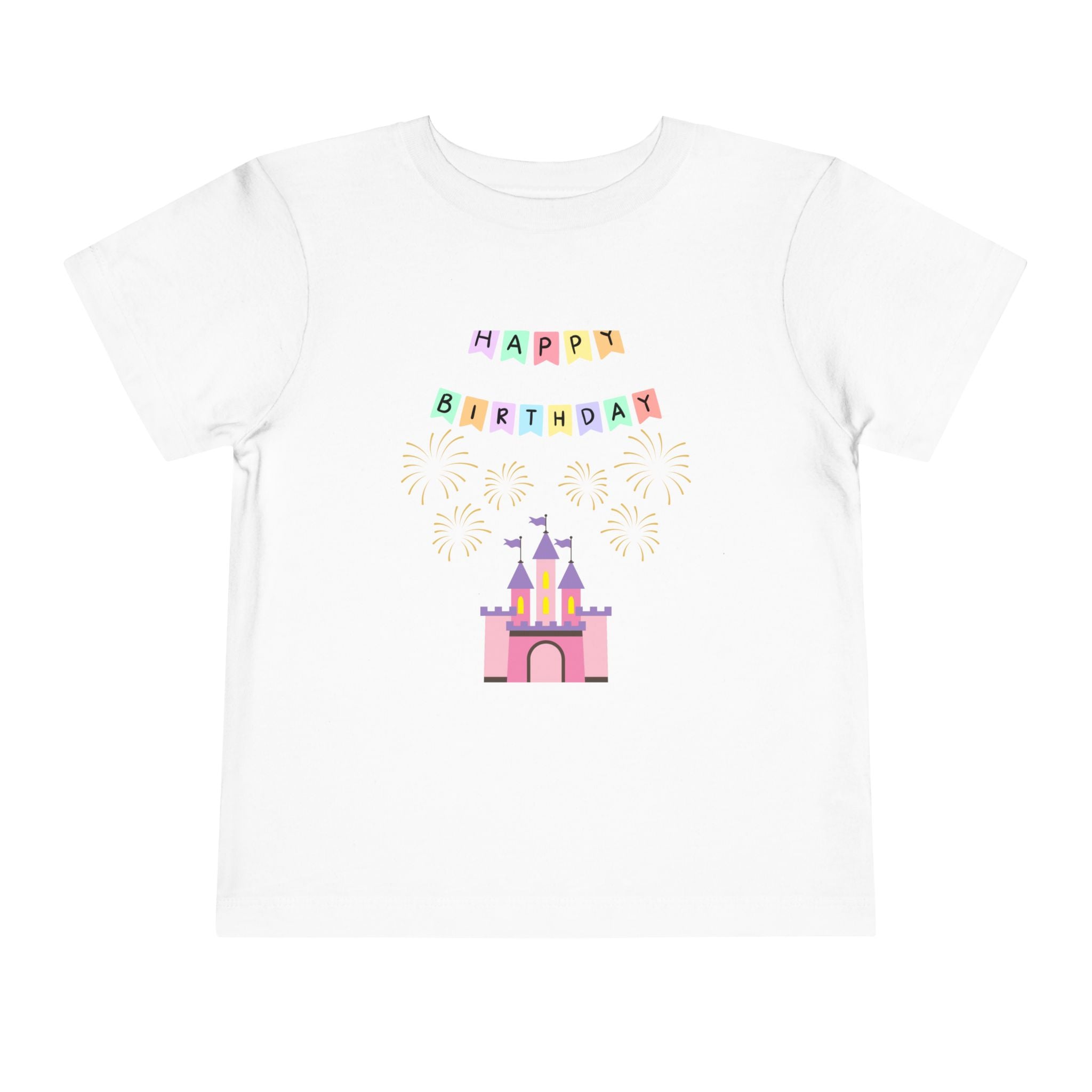 Toddler Birthday Castle Tee — "Happy Birthday" Princess Shirt