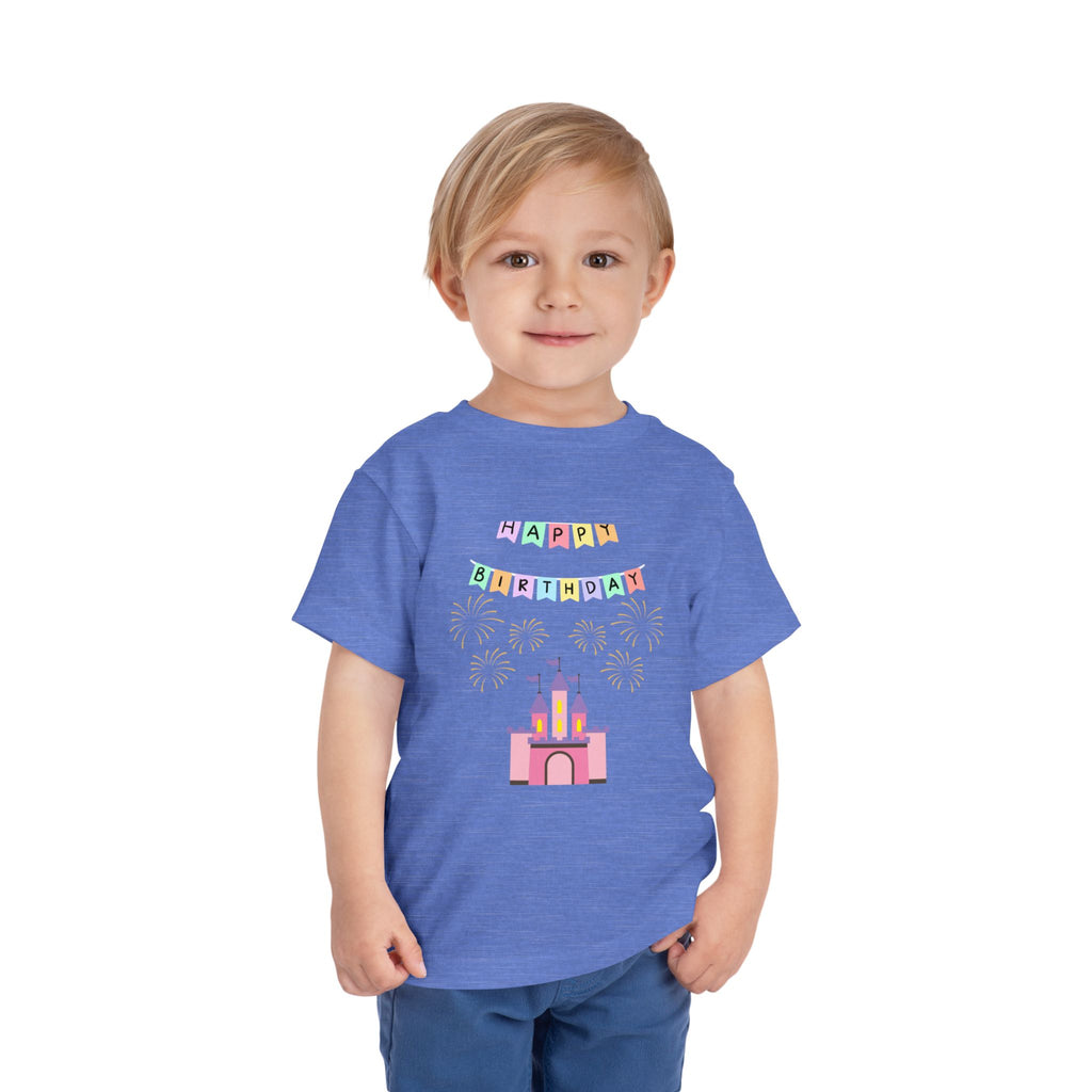 Toddler Birthday Castle Tee — "Happy Birthday" Princess Shirt