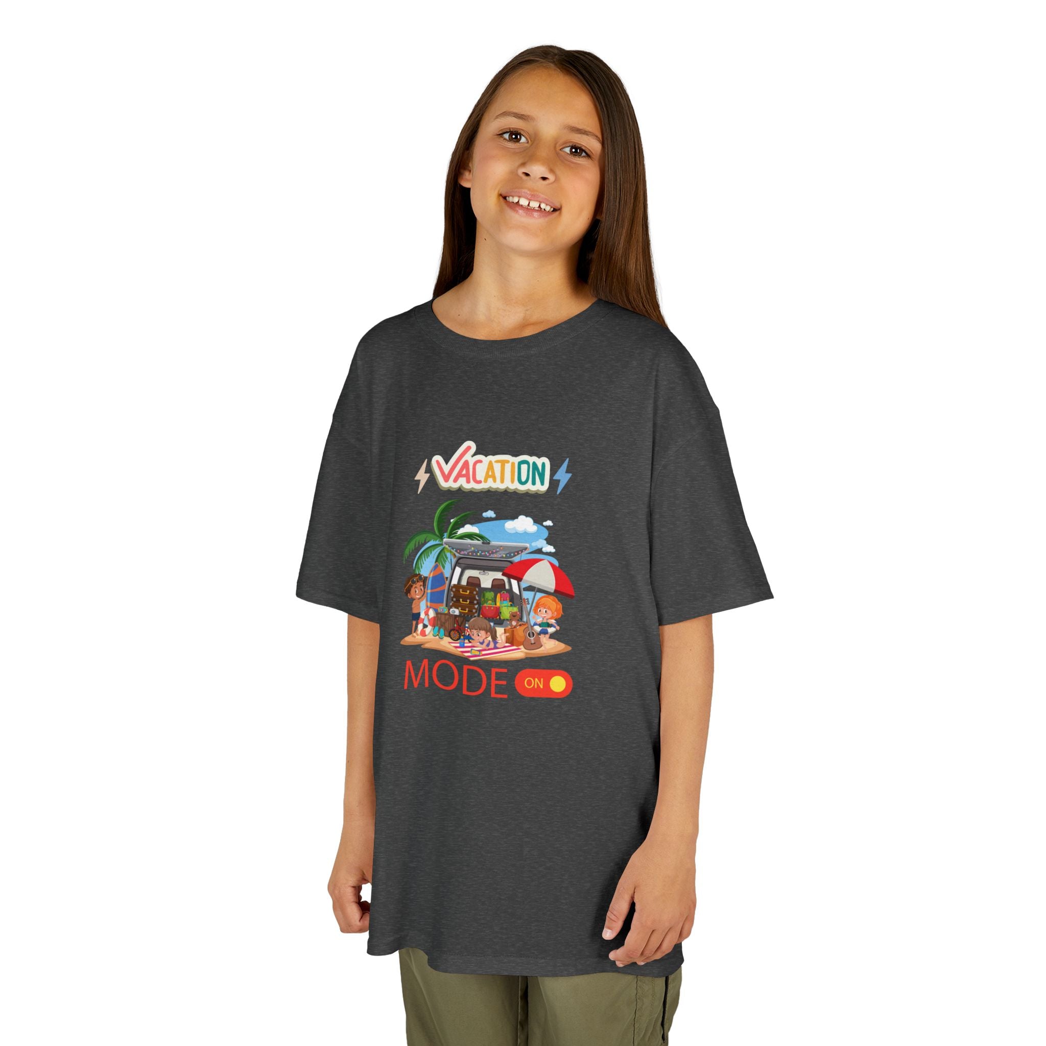 Kids Tee — "Vacation Mode" Beach Graphic Shirt