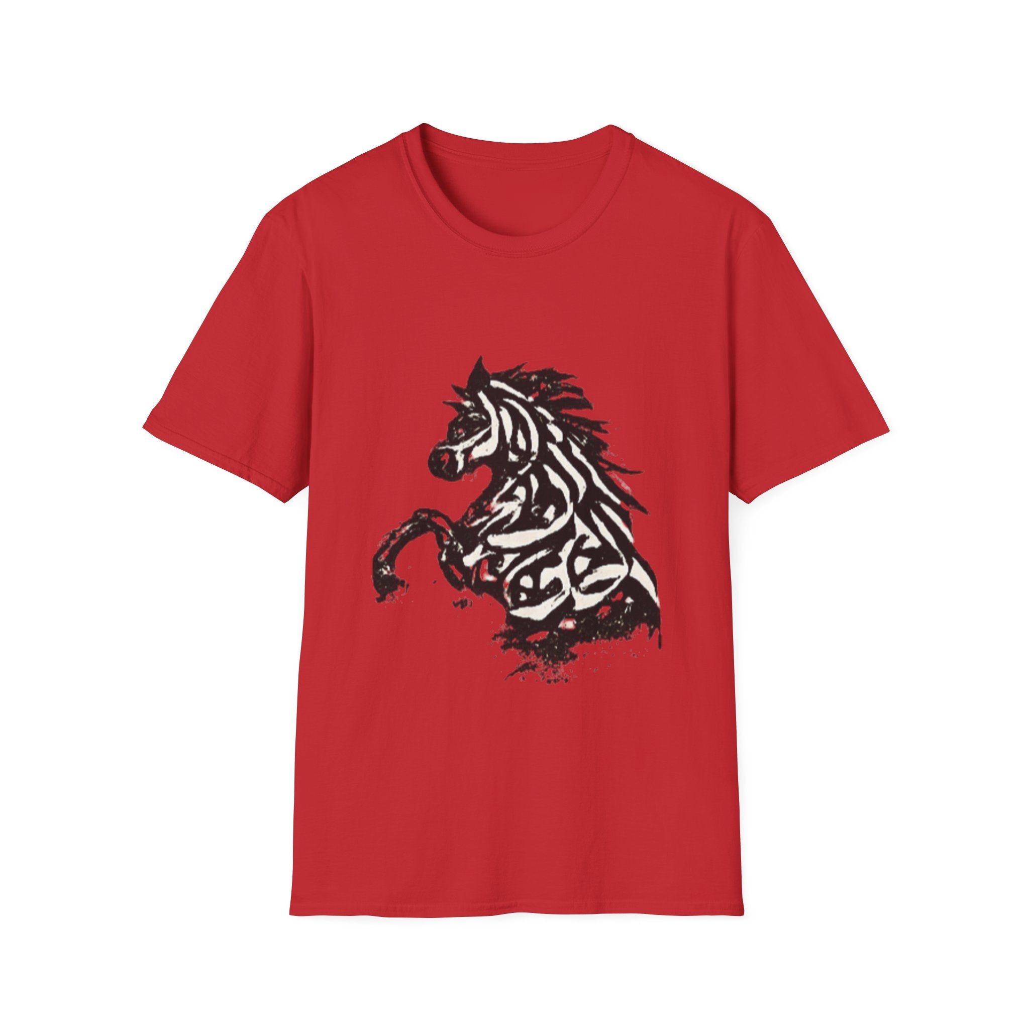 Tribal Stallion T‑Shirt — Bold Black Horse Graphic