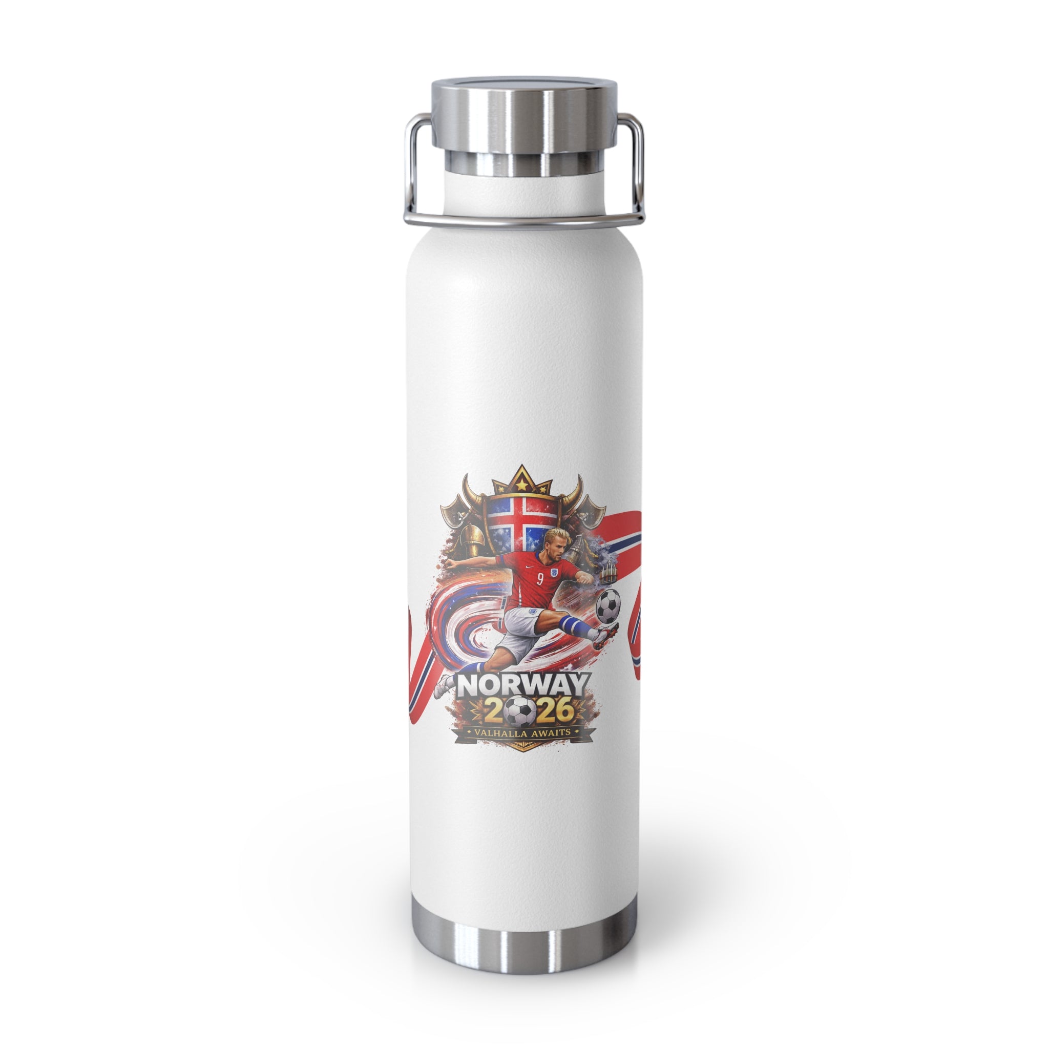 Norway 2026 Soccer Stainless Bottle - 22oz Insulated Copper Vacuum