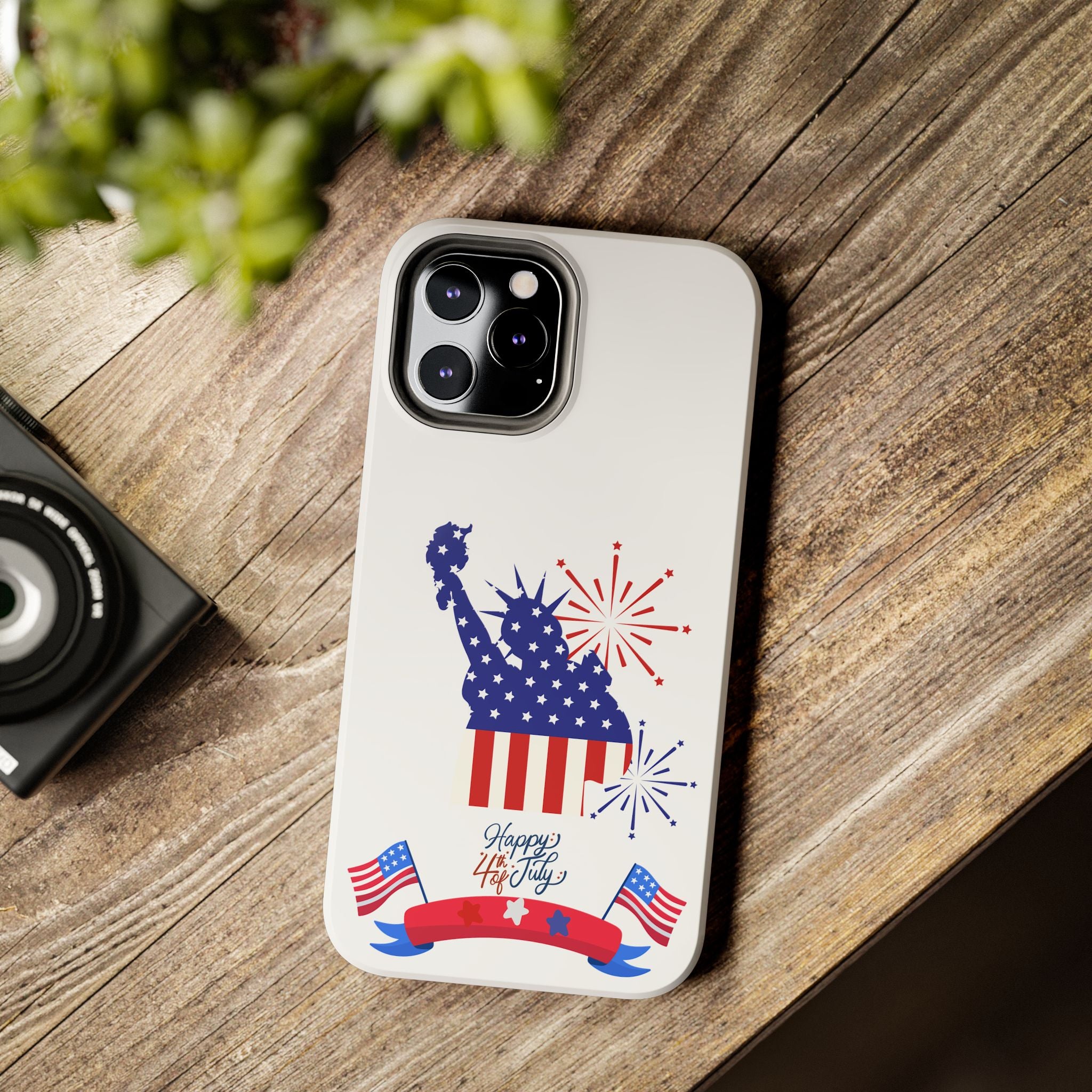 4th of July Tough Phone Case — Statue of Liberty USA Flag Design