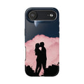 Tough Phone Case — Romantic Couple Silhouette with Moon & Pink Cloud