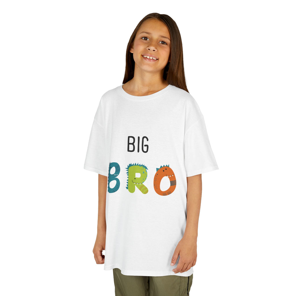 Big Bro Kids T-Shirt — Colorful Monster Lettering, Big Brother Announcement Gift