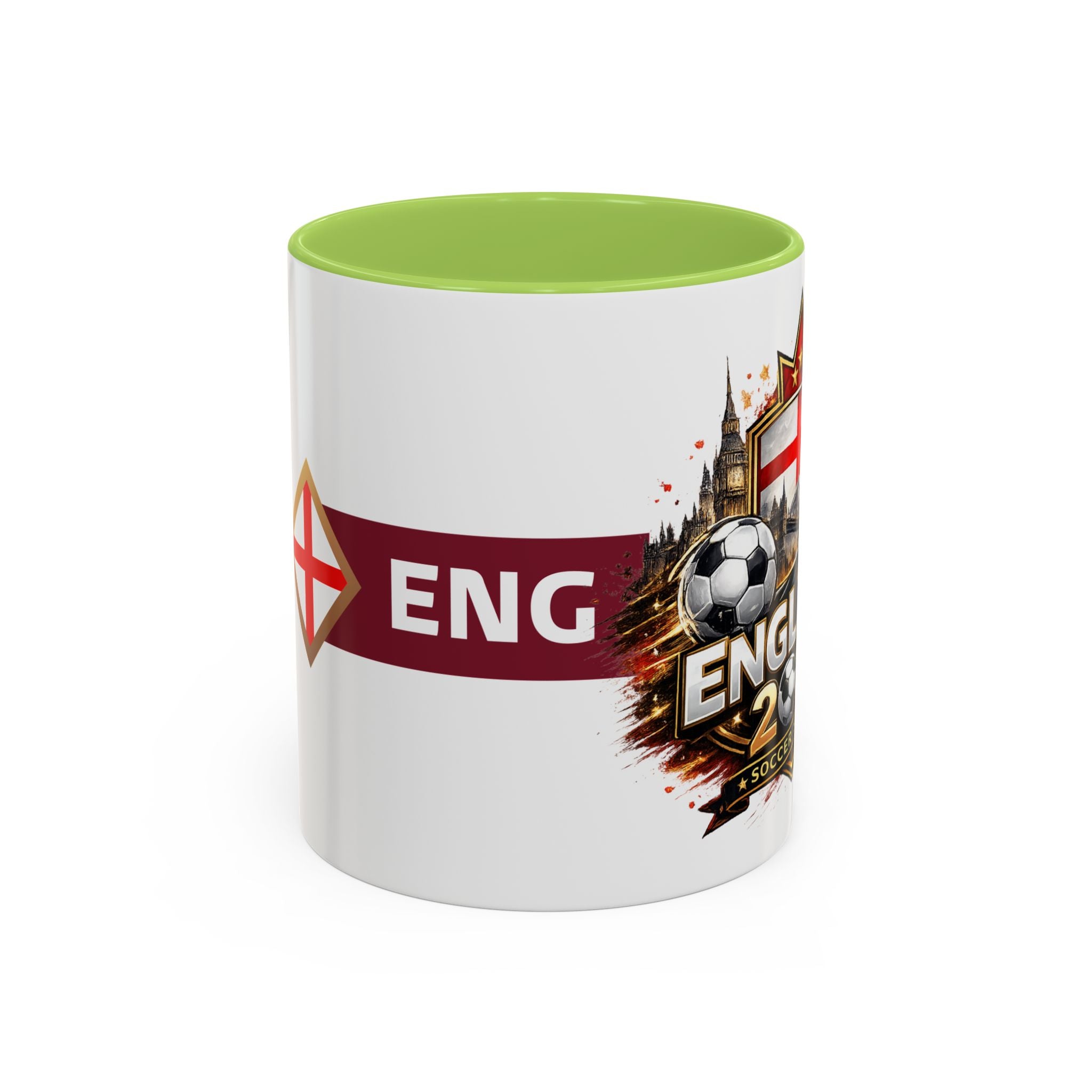 England 2026 Soccer Cup Accent Coffee Mug (11, 15oz)