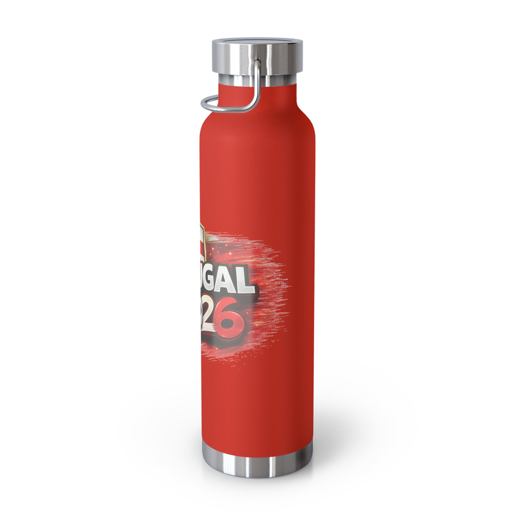 Portugal 2026 Soccer Stainless Bottle — 22oz Insulated Vacuum Tumbler
