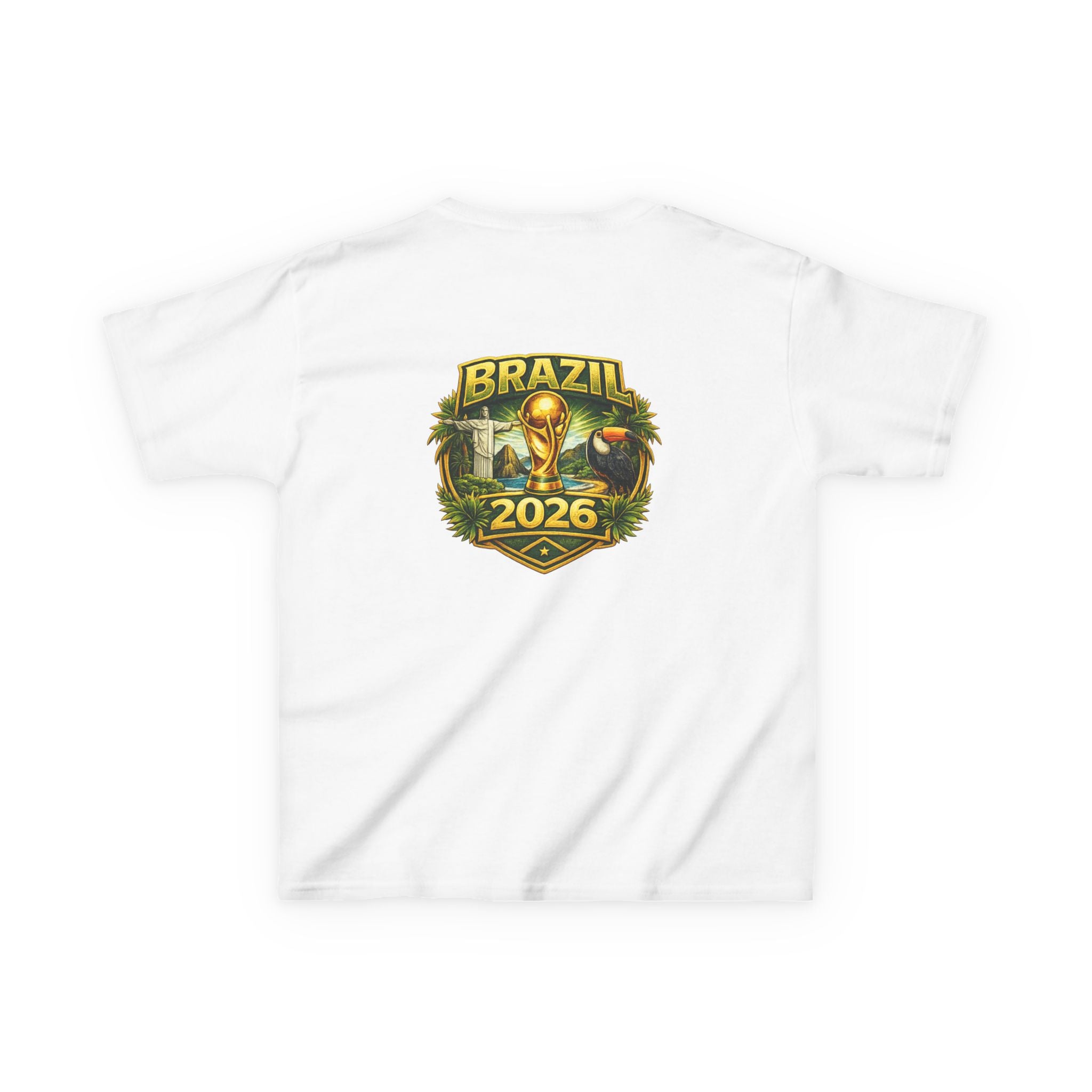 Brazil  Kids Tee — Brazil Map & 2026 Cup Badge