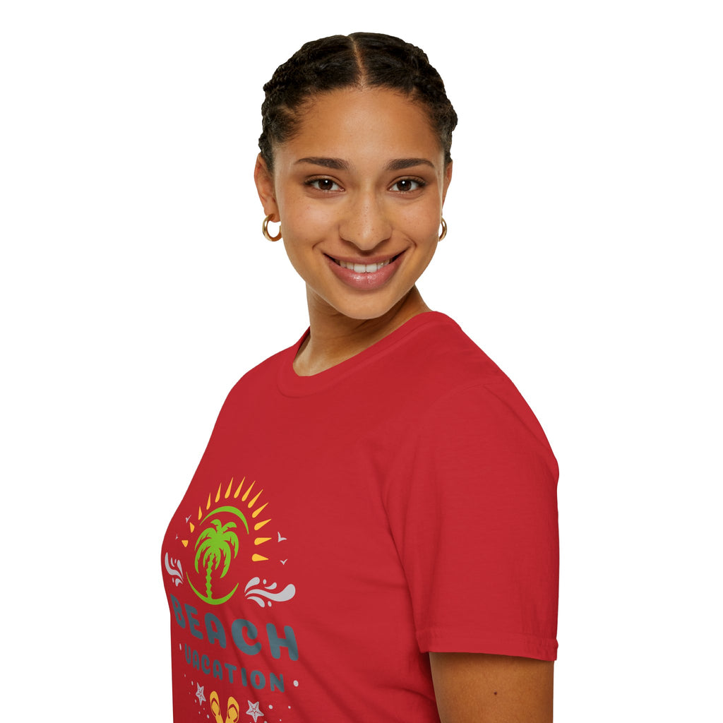 Beach Vacation T-Shirt — Palm Tree Sunset Graphic Tee