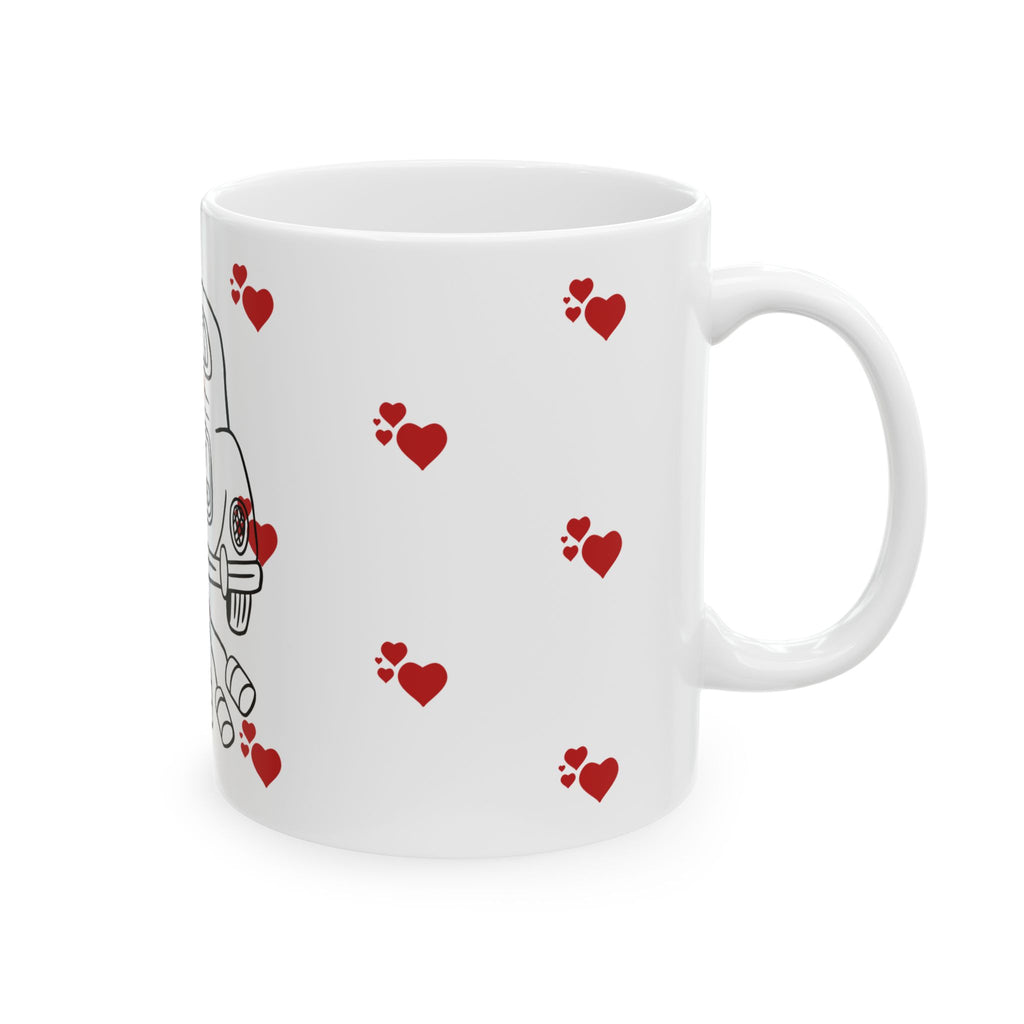 Just Married Car Ceramic Mug – Wedding Newlyweds Coffee Cup (11oz, 15oz)