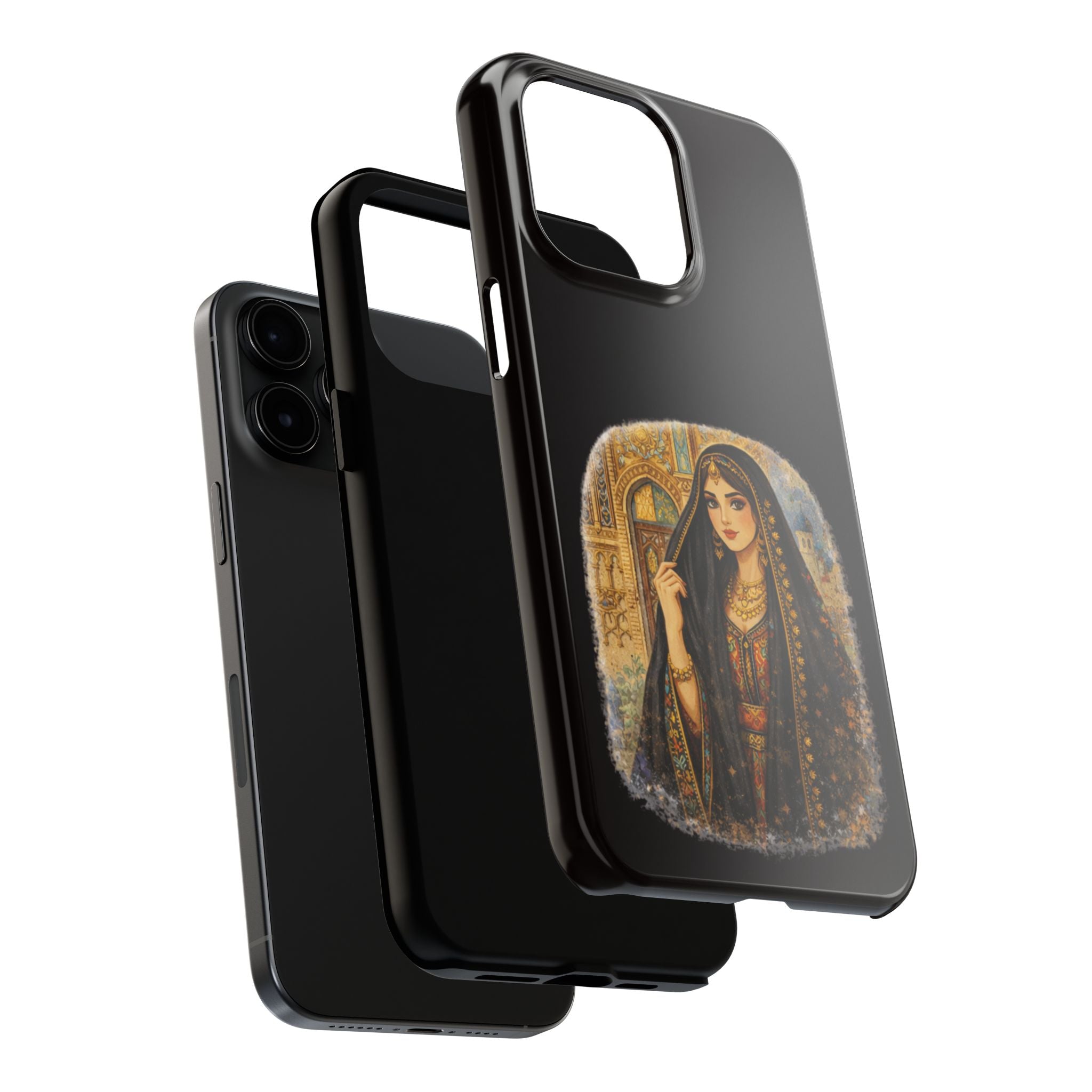 Elegant Persian Princess Tough Phone Case – Vintage Middle Eastern Art iPhone Cover