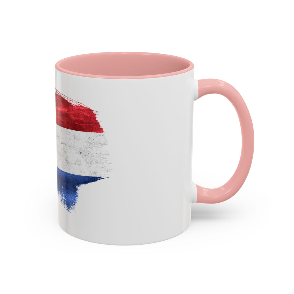 Netherlands Dutch Flag Brushstroke Accent Coffee Mug — 11/15oz