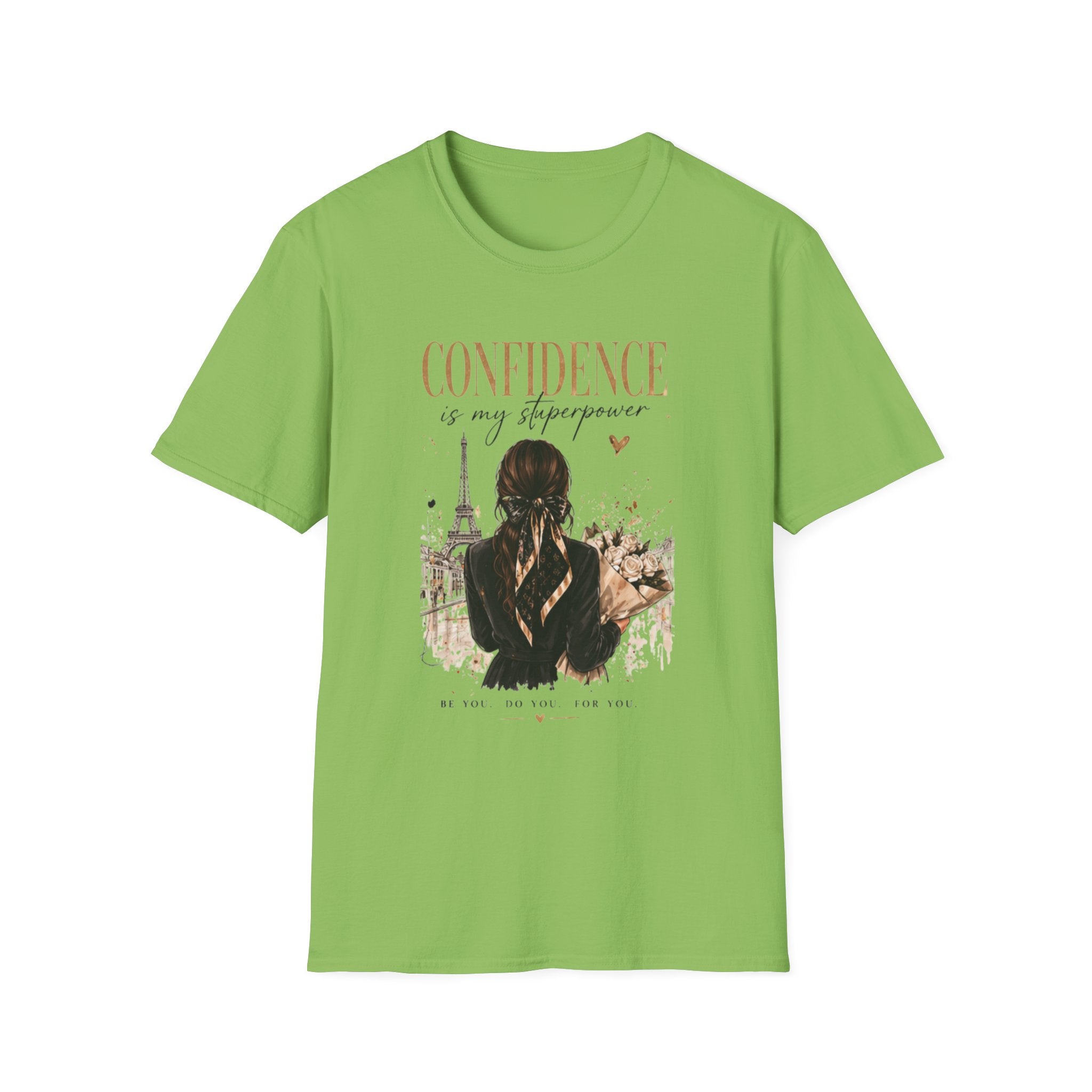 Confidence Is My Superpower T-Shirt — Paris Girl Inspirational Graphic Tee