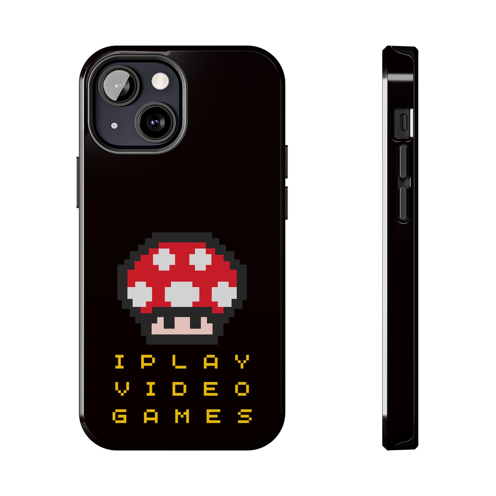 I Play Video Games Pixel Mushroom Phone Case — Tough Protective Gamer Case