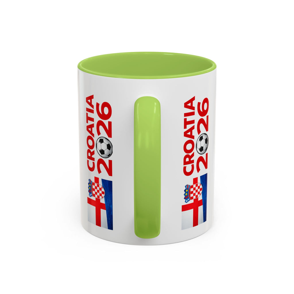 Croatia 2026 Soccer Fan Coffee Mug — Flags & Trophy Cup Design