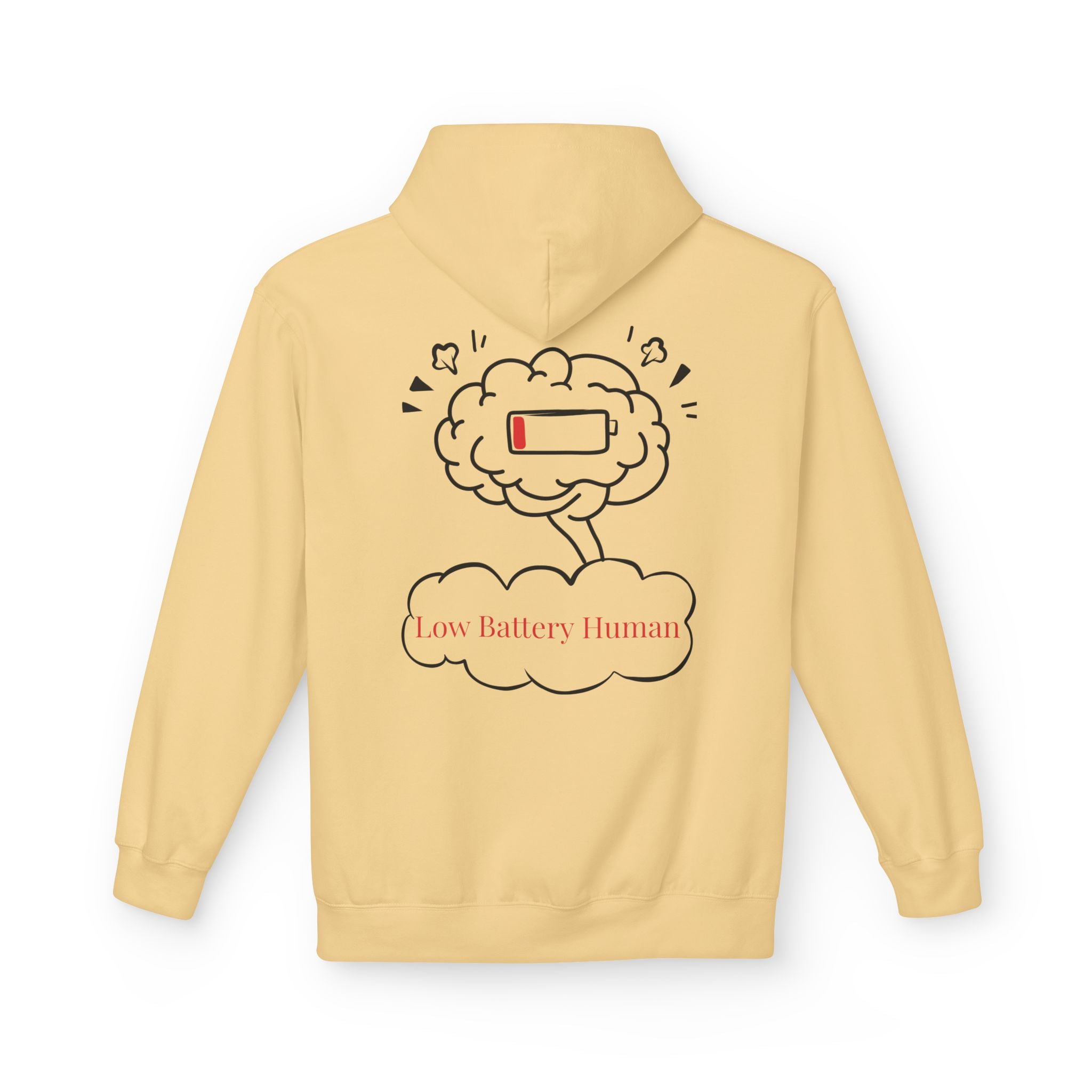 Low Battery Human Unisex Midweight Softstyle Fleece Hoodie